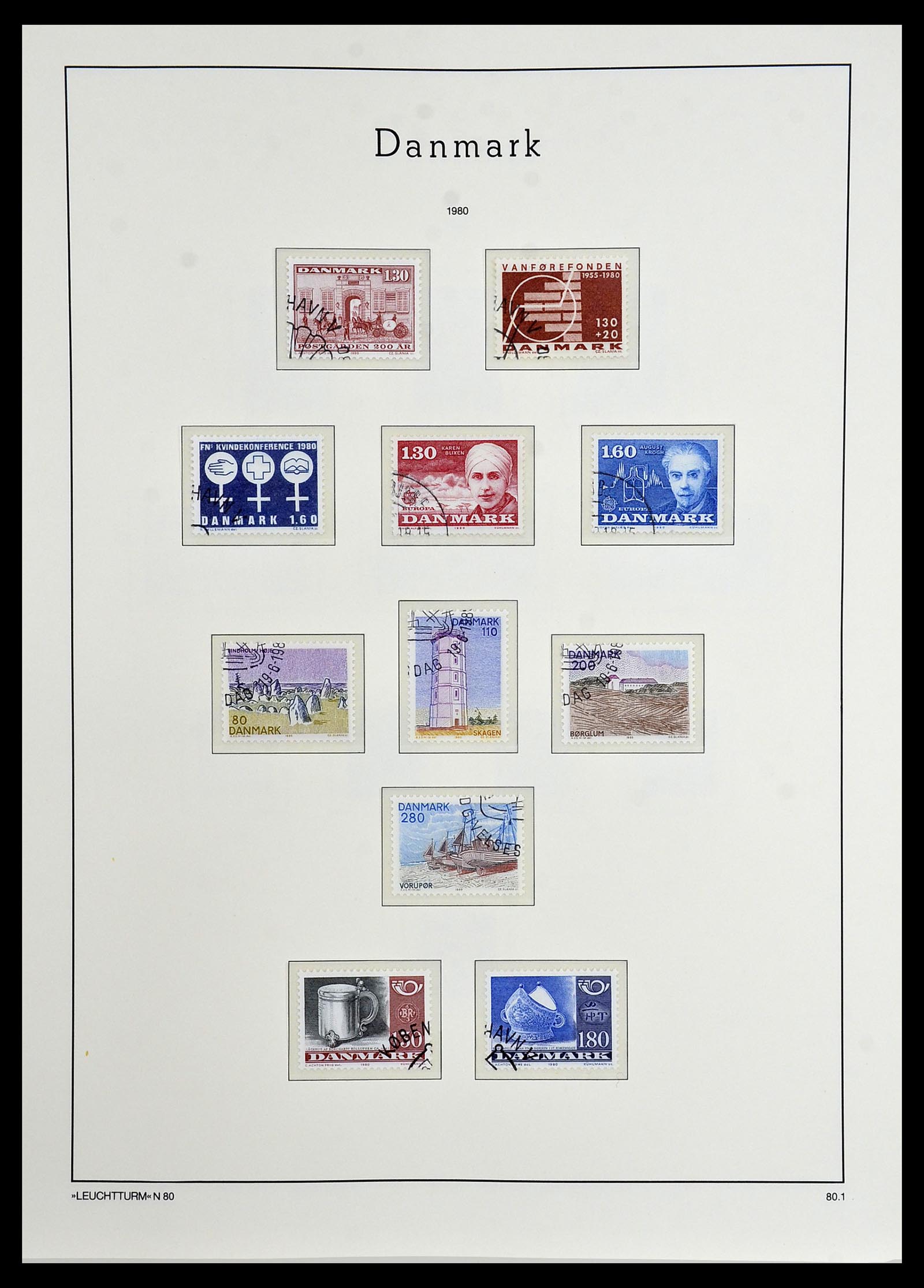 34165 060 - Postzegelverzameling 34165 Denemarken 1851-2004.