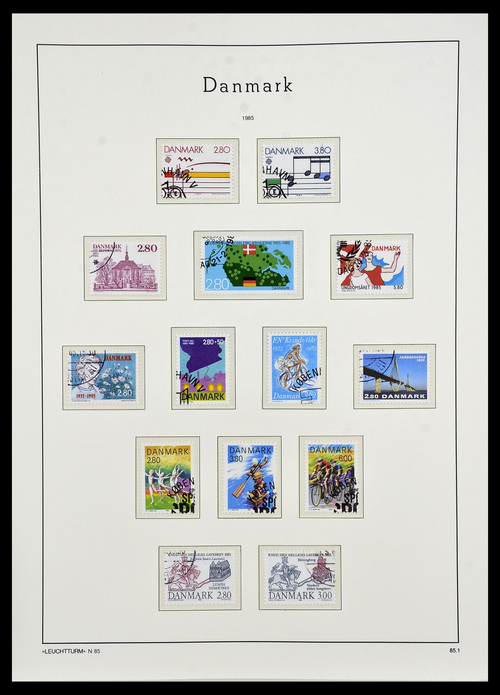 34165 070 - Postzegelverzameling 34165 Denemarken 1851-2004.