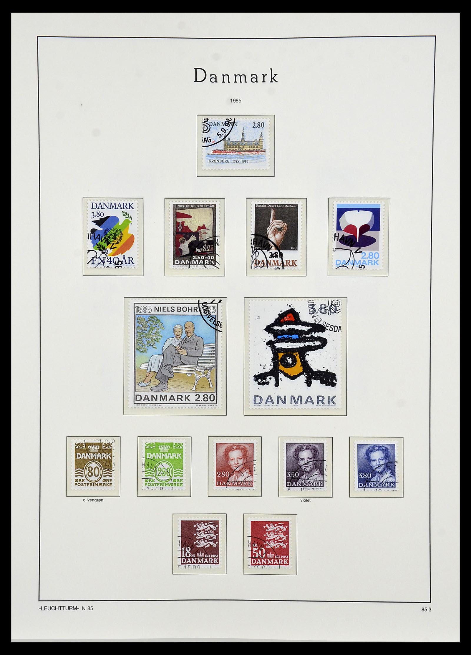 34165 072 - Postzegelverzameling 34165 Denemarken 1851-2004.