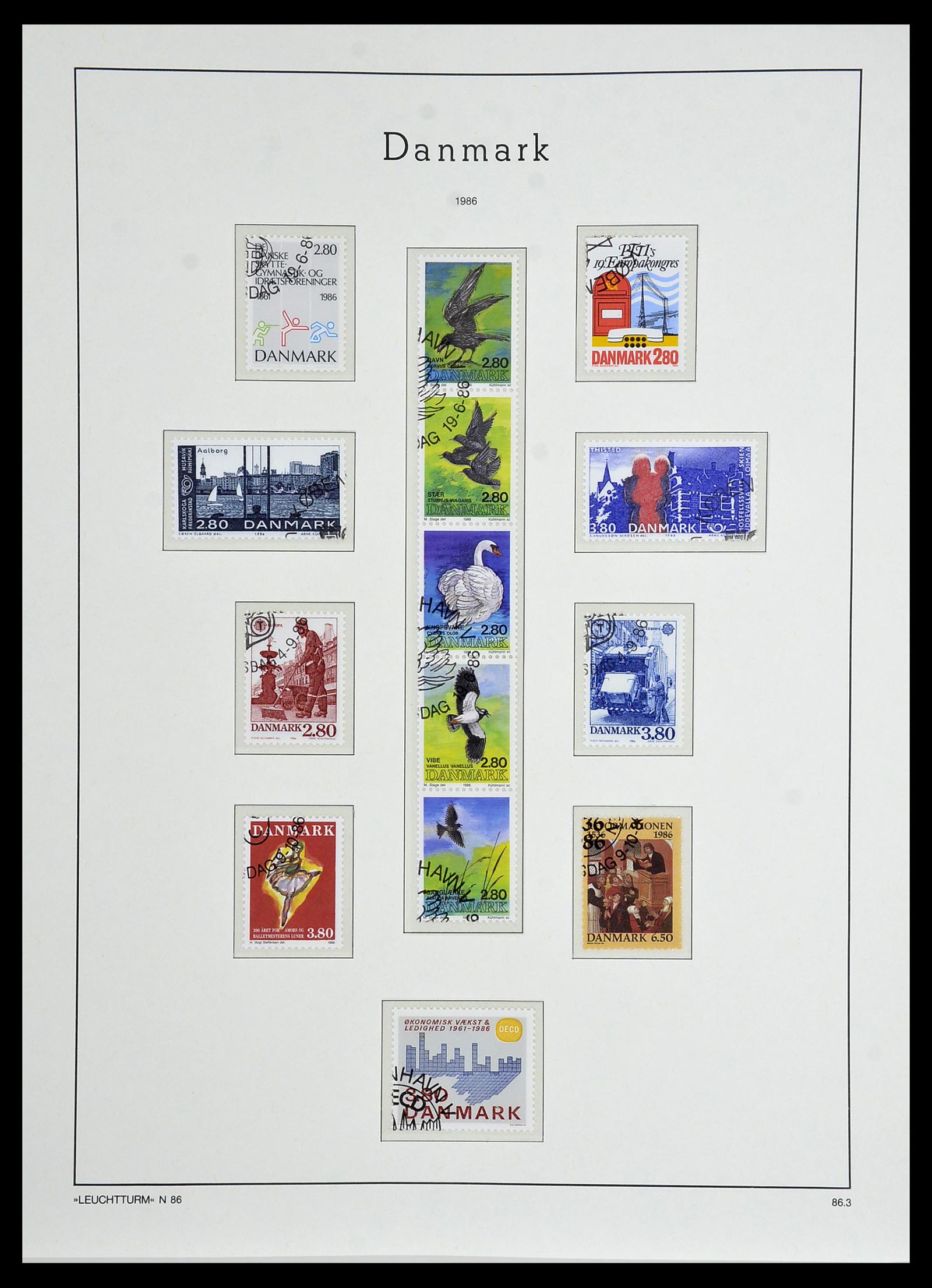 34165 075 - Postzegelverzameling 34165 Denemarken 1851-2004.