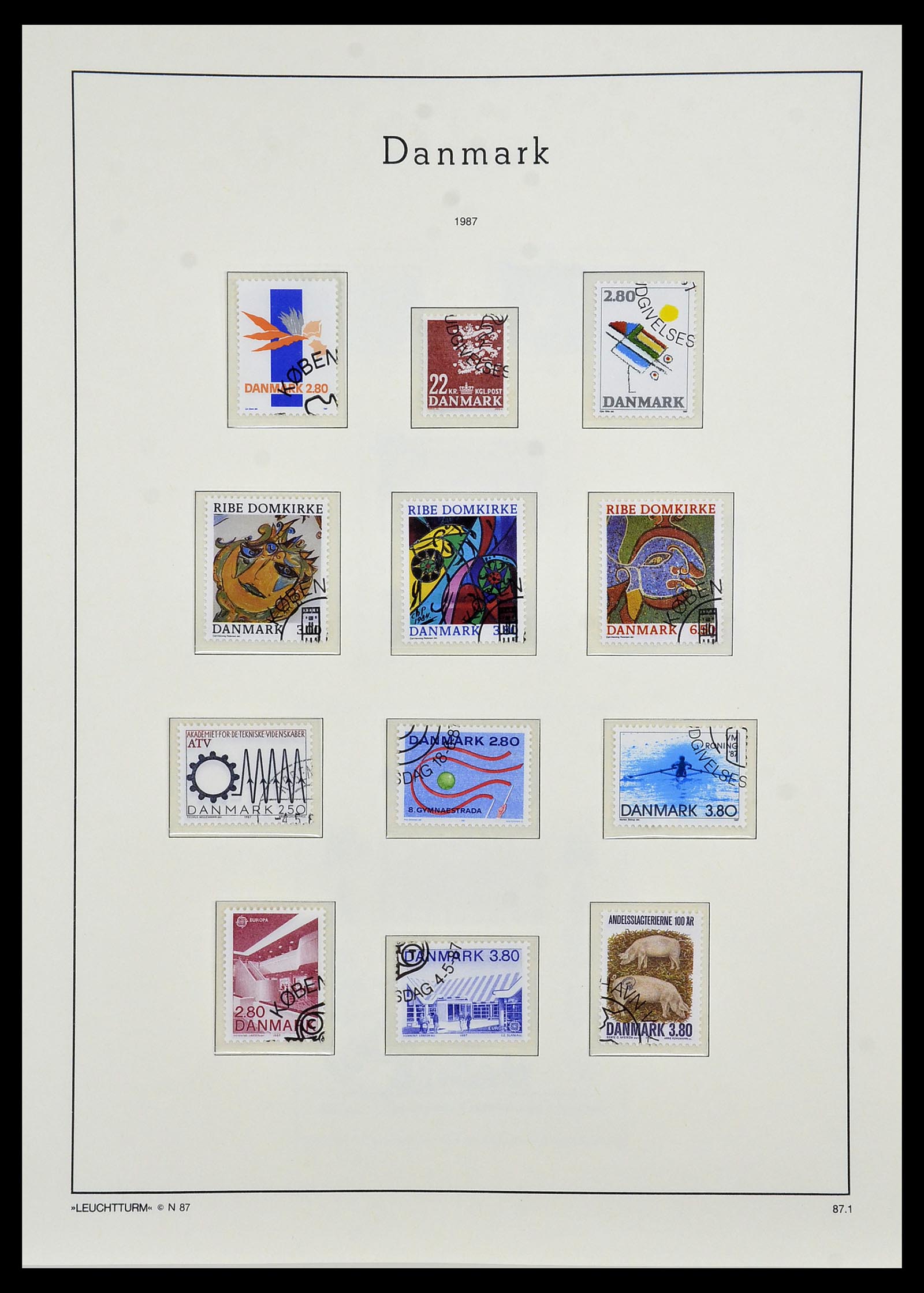 34165 076 - Postzegelverzameling 34165 Denemarken 1851-2004.