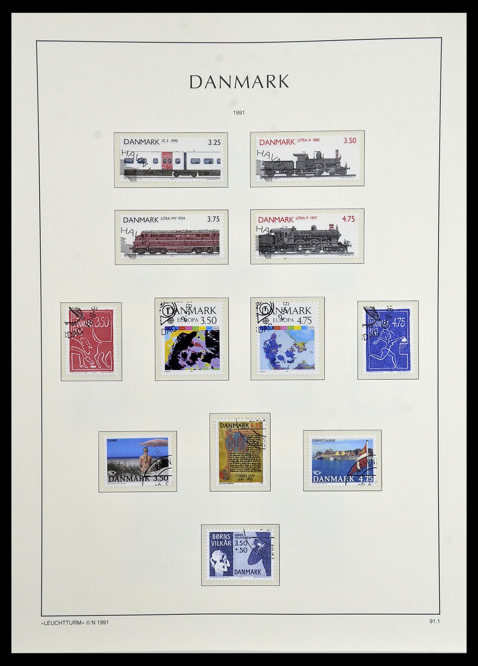 34165 087 - Postzegelverzameling 34165 Denemarken 1851-2004.