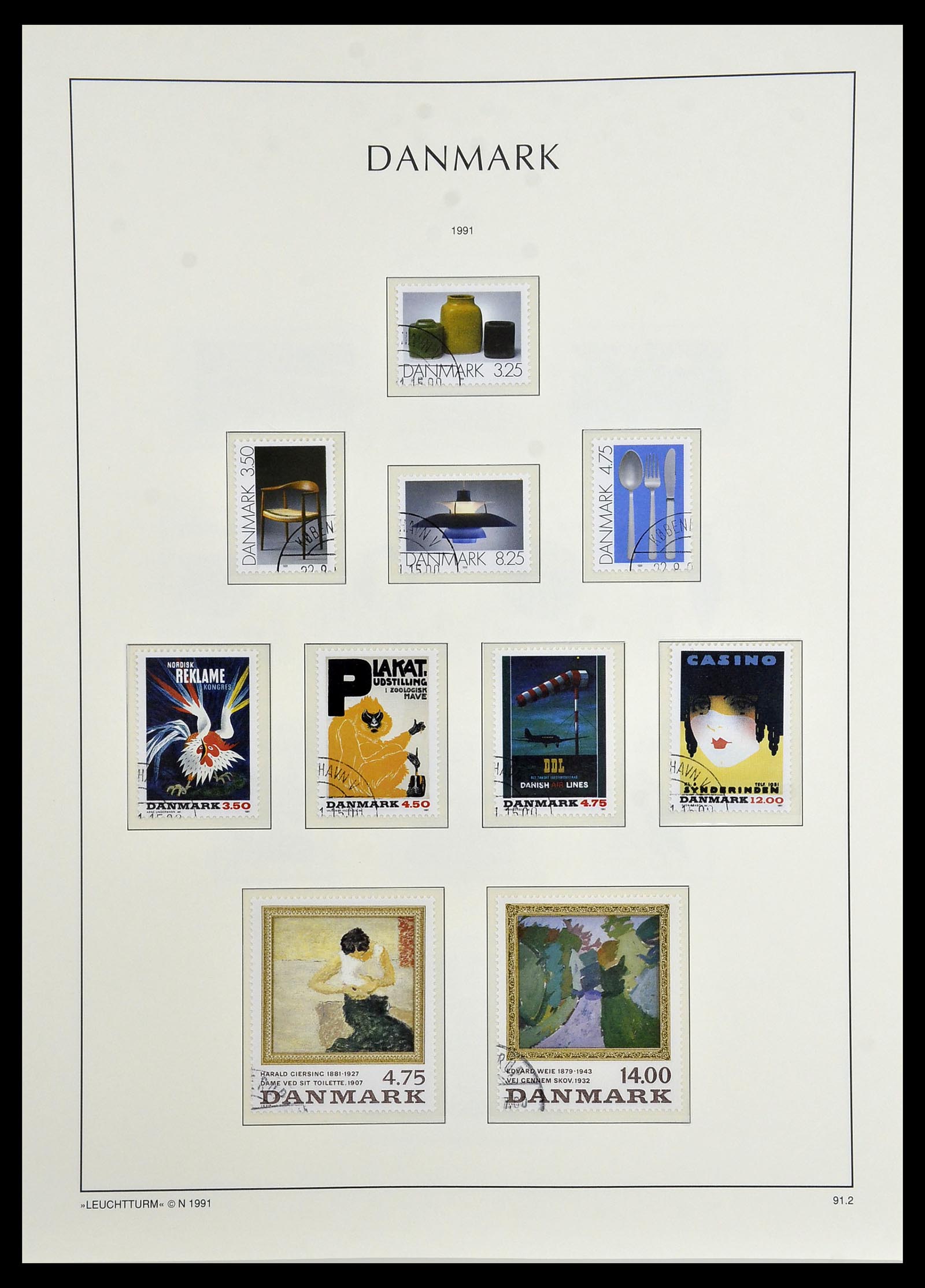 34165 088 - Postzegelverzameling 34165 Denemarken 1851-2004.
