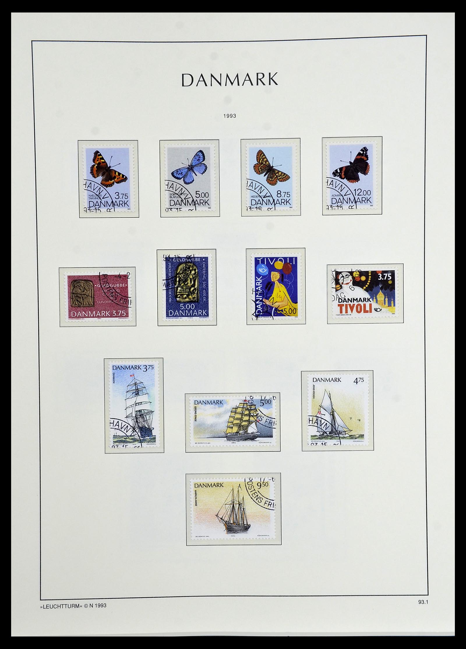34165 092 - Postzegelverzameling 34165 Denemarken 1851-2004.