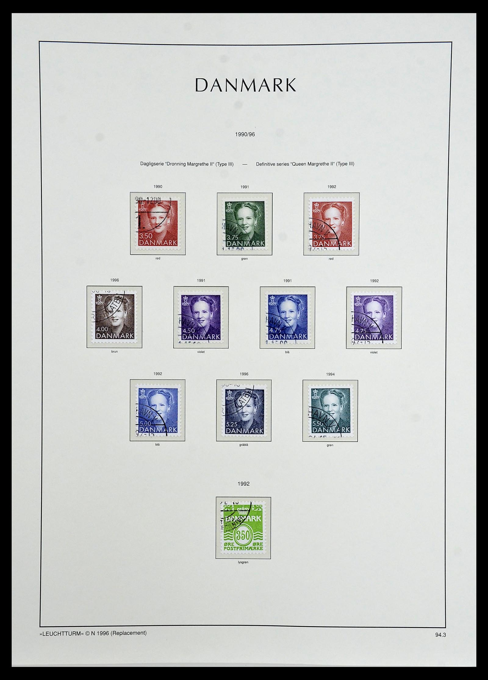 34165 096 - Postzegelverzameling 34165 Denemarken 1851-2004.