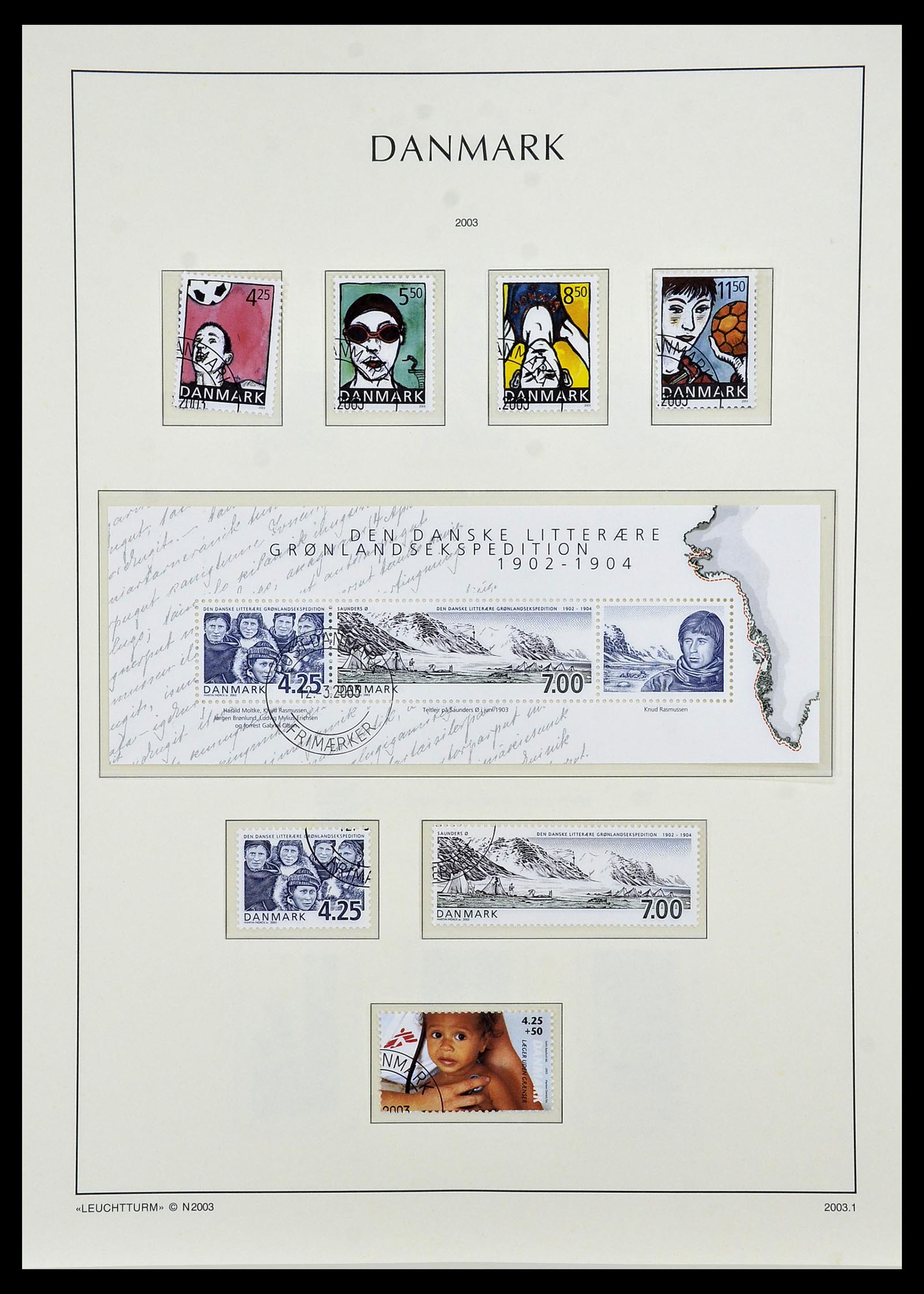 34165 126 - Postzegelverzameling 34165 Denemarken 1851-2004.