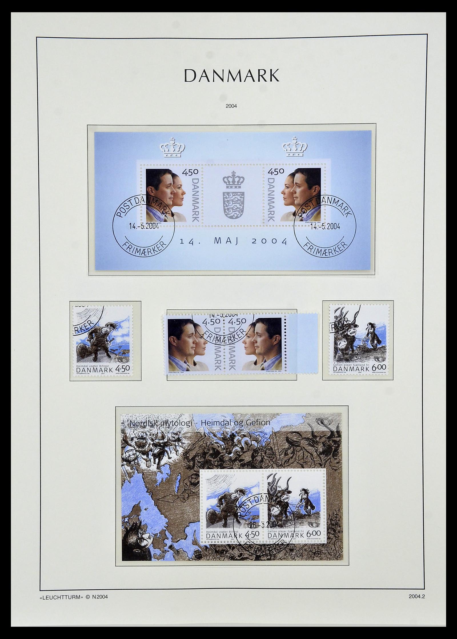 34165 130 - Postzegelverzameling 34165 Denemarken 1851-2004.