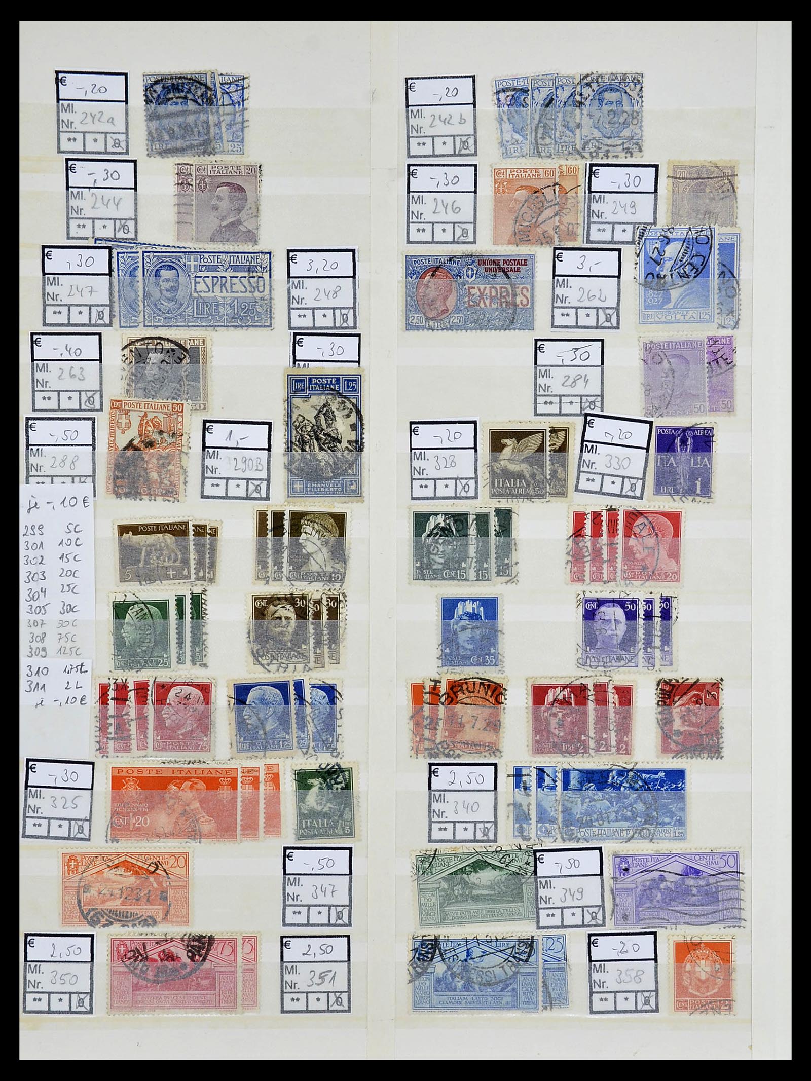 34166 004 - Postzegelverzameling 34166 Italië 1863-1990.