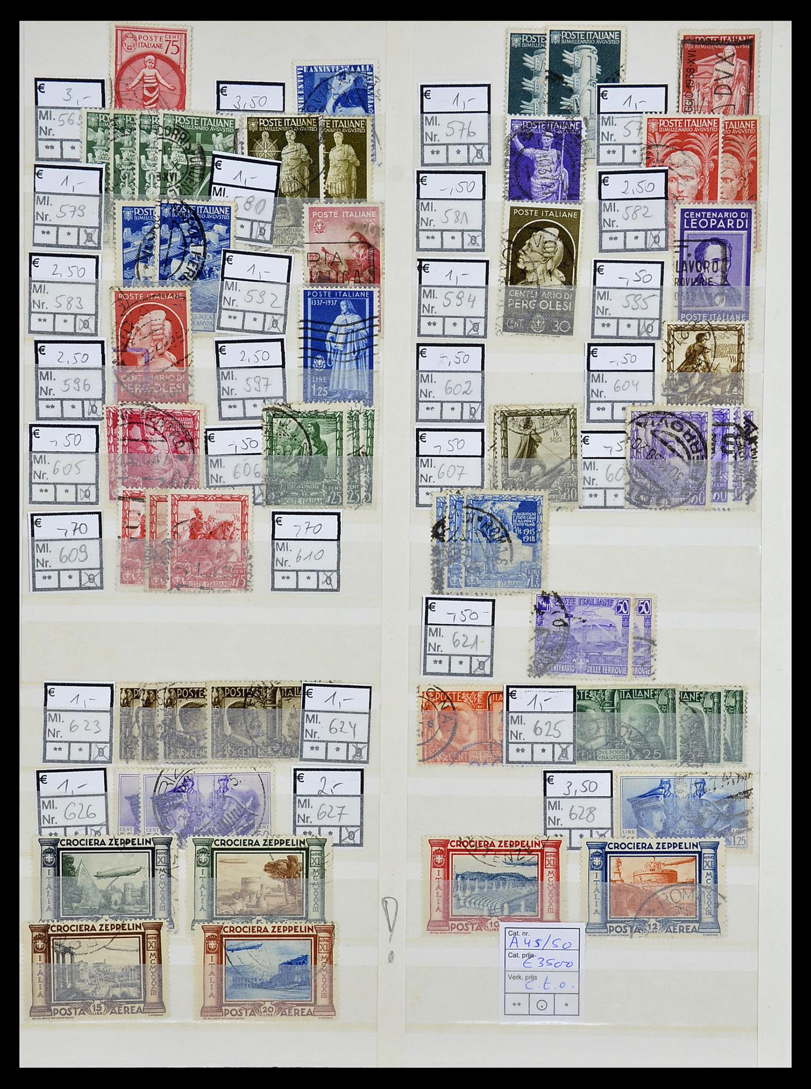 34166 006 - Postzegelverzameling 34166 Italië 1863-1990.