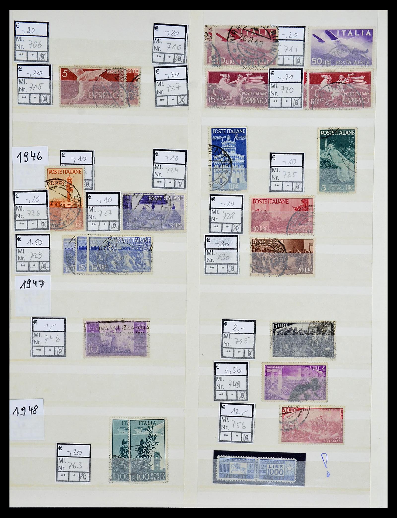 34166 008 - Postzegelverzameling 34166 Italië 1863-1990.