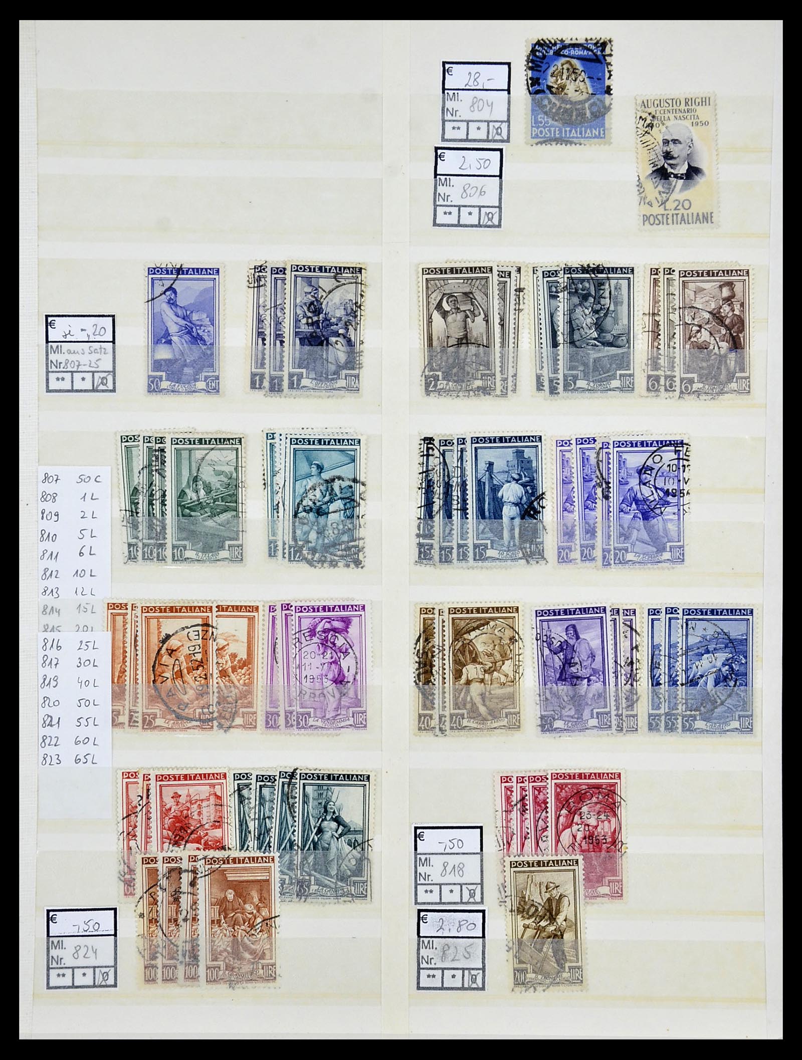 34166 011 - Stamp collection 34166 Italy 1863-1990.