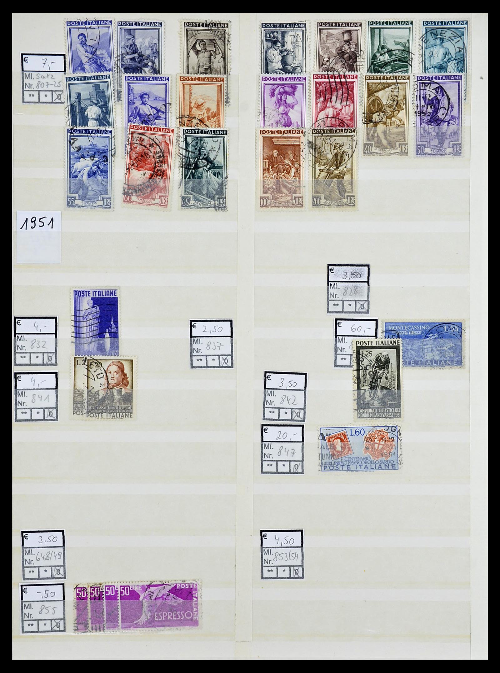 34166 012 - Postzegelverzameling 34166 Italië 1863-1990.