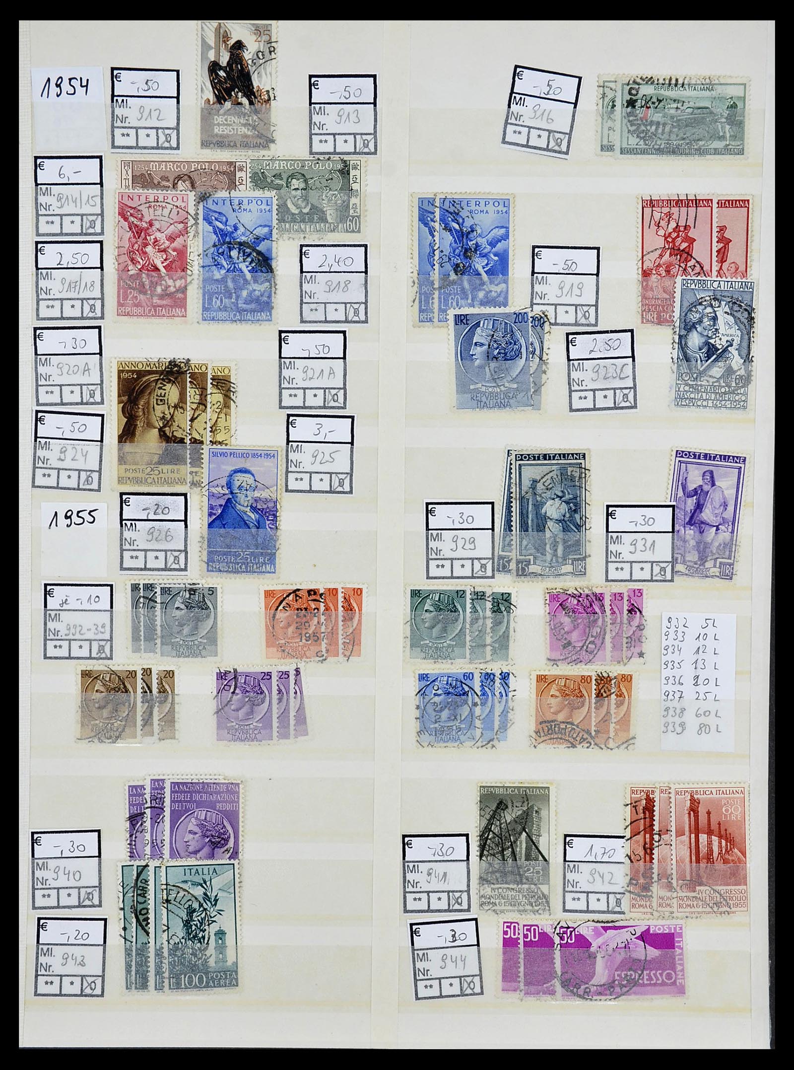 34166 015 - Postzegelverzameling 34166 Italië 1863-1990.