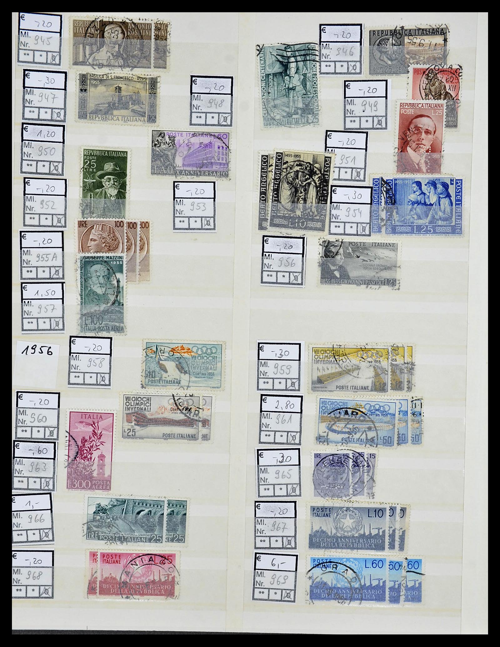 34166 016 - Postzegelverzameling 34166 Italië 1863-1990.