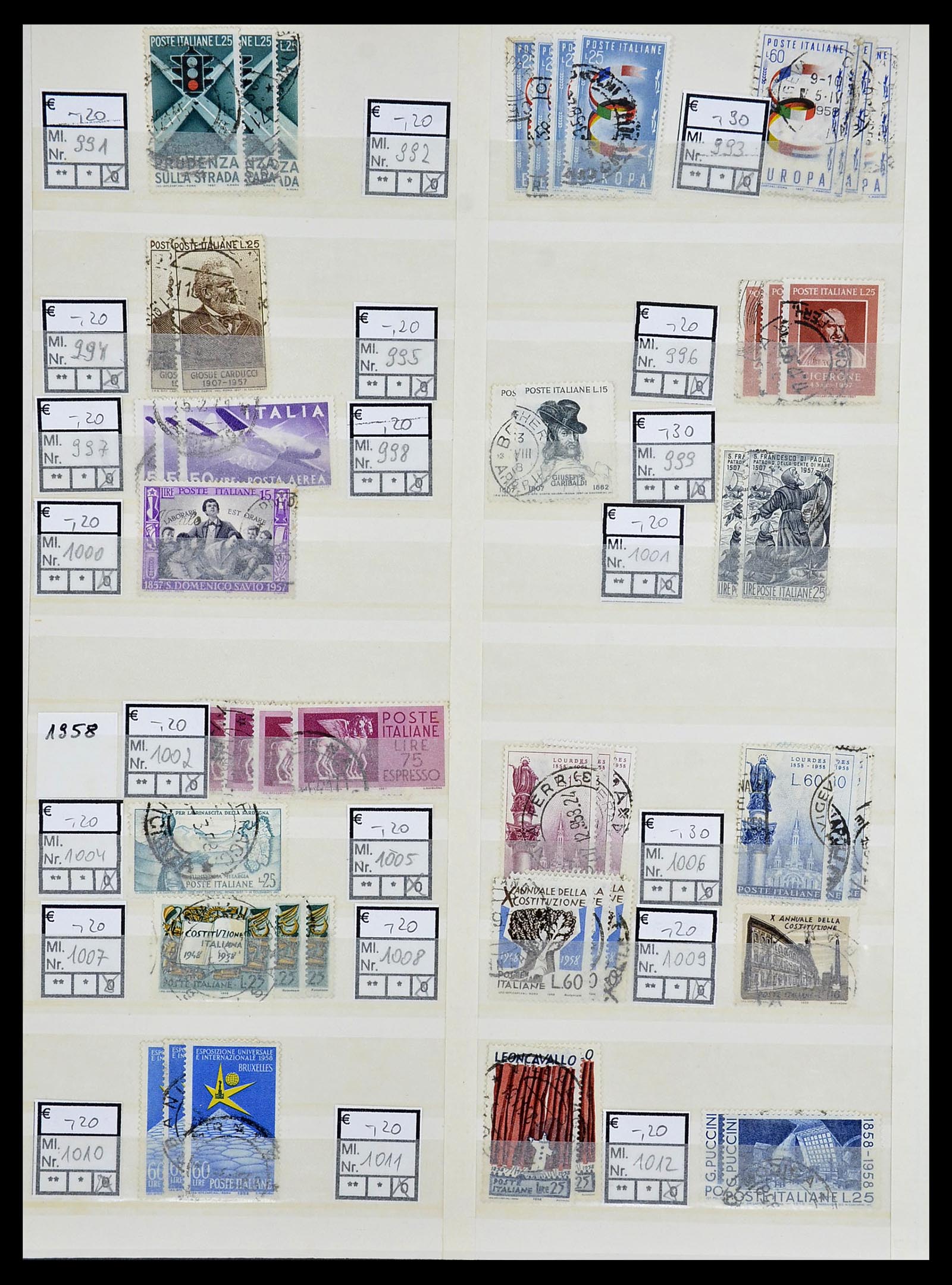 34166 018 - Postzegelverzameling 34166 Italië 1863-1990.