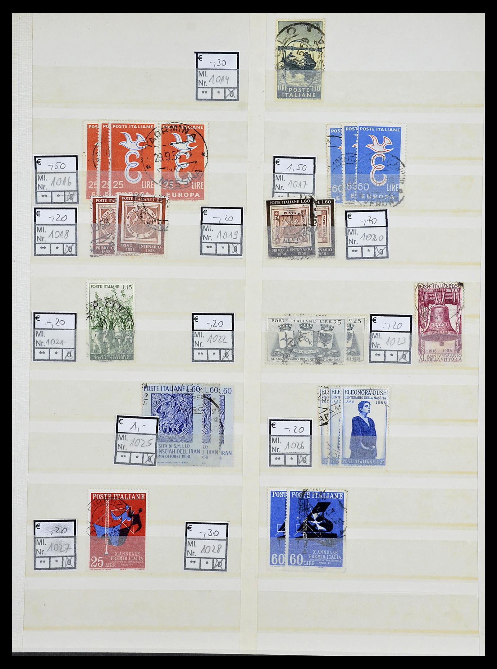 34166 019 - Postzegelverzameling 34166 Italië 1863-1990.