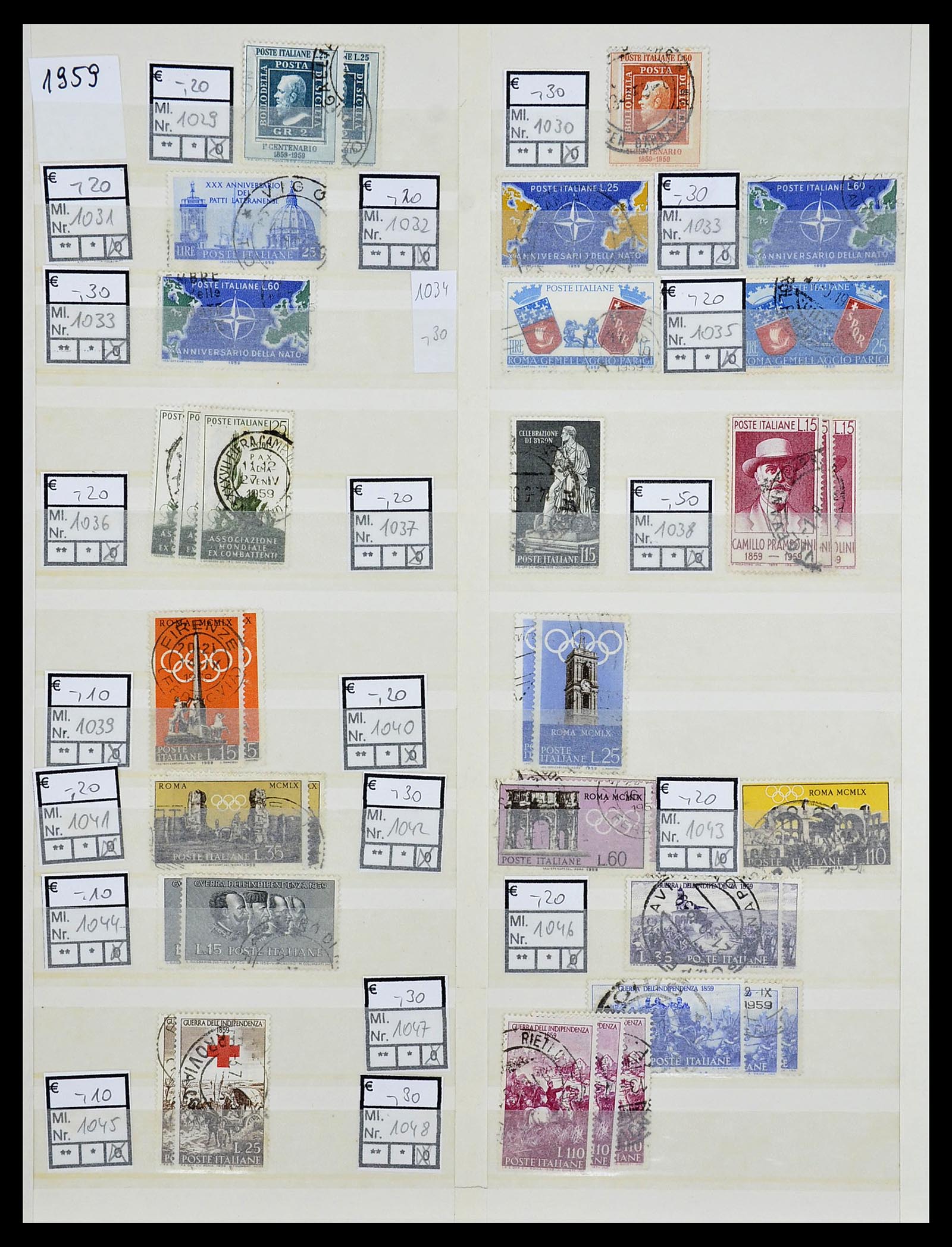 34166 020 - Postzegelverzameling 34166 Italië 1863-1990.