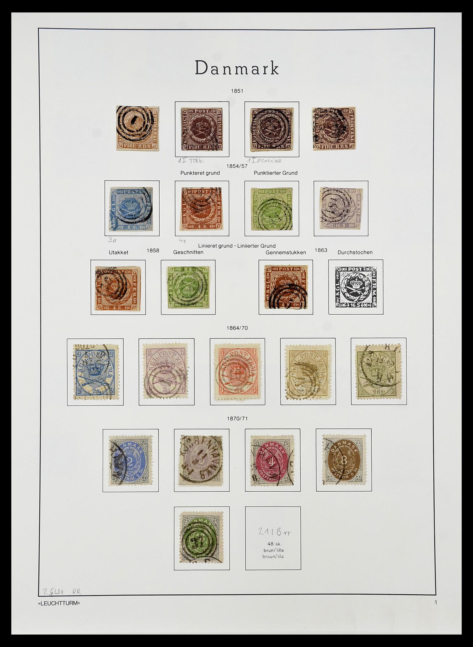 34167 006 - Postzegelverzameling 34167 Denemarken 1851-2004.