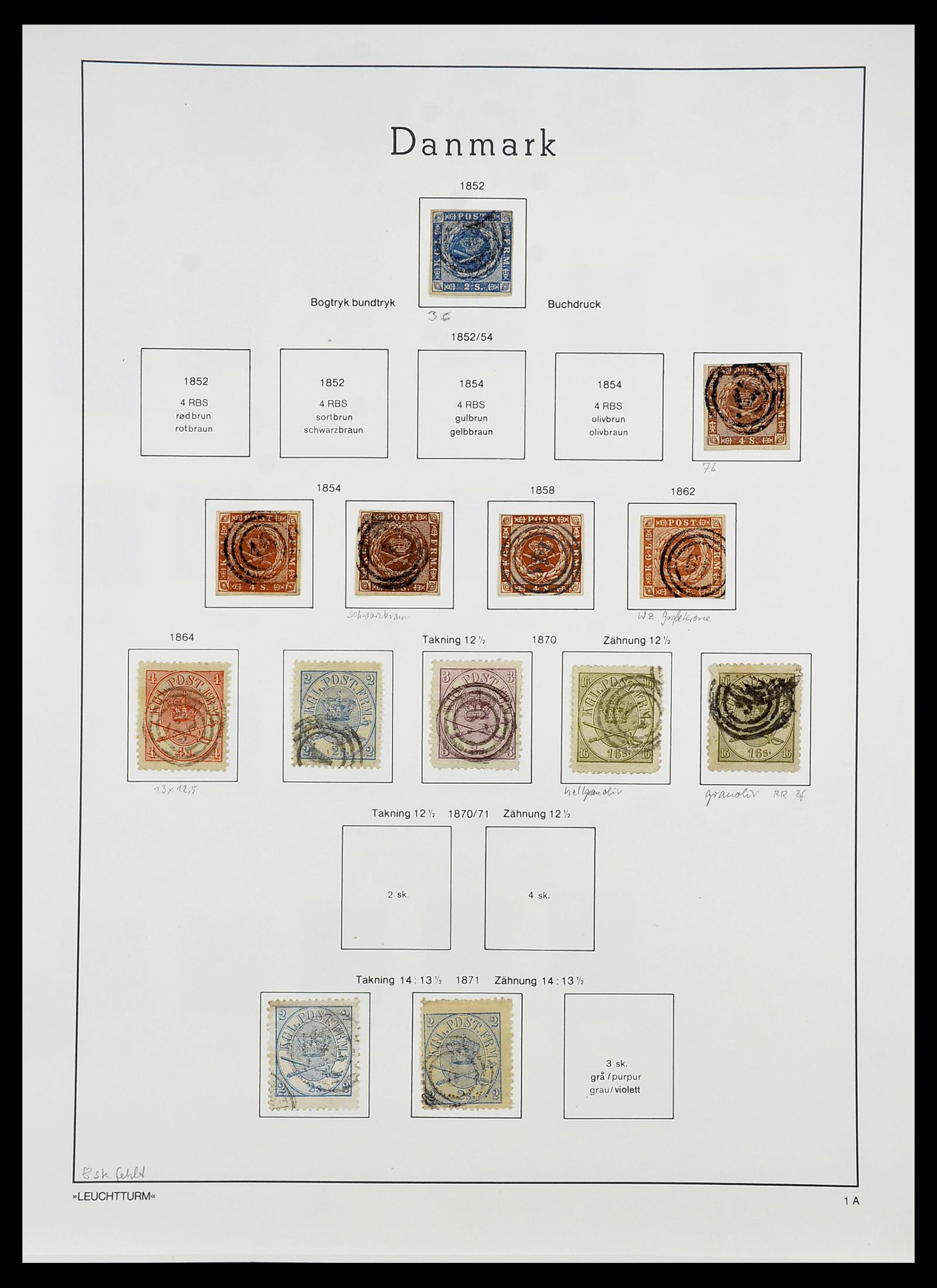34167 008 - Postzegelverzameling 34167 Denemarken 1851-2004.