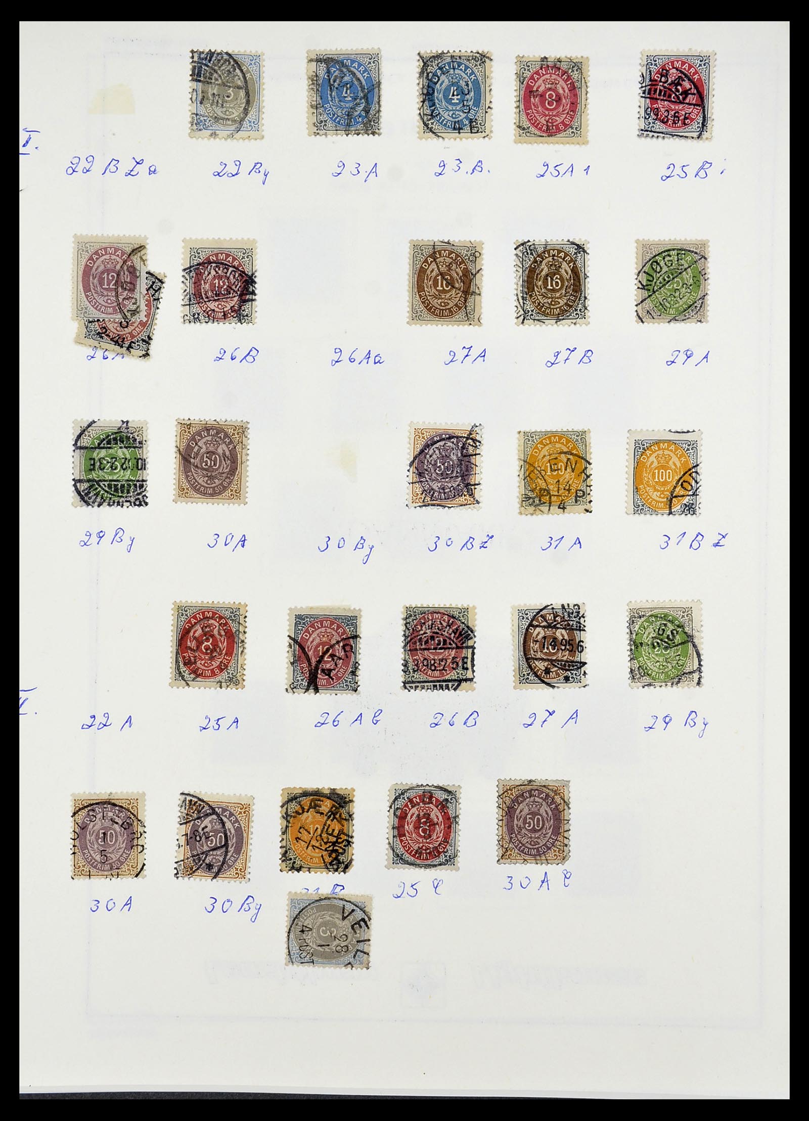 34167 009 - Postzegelverzameling 34167 Denemarken 1851-2004.