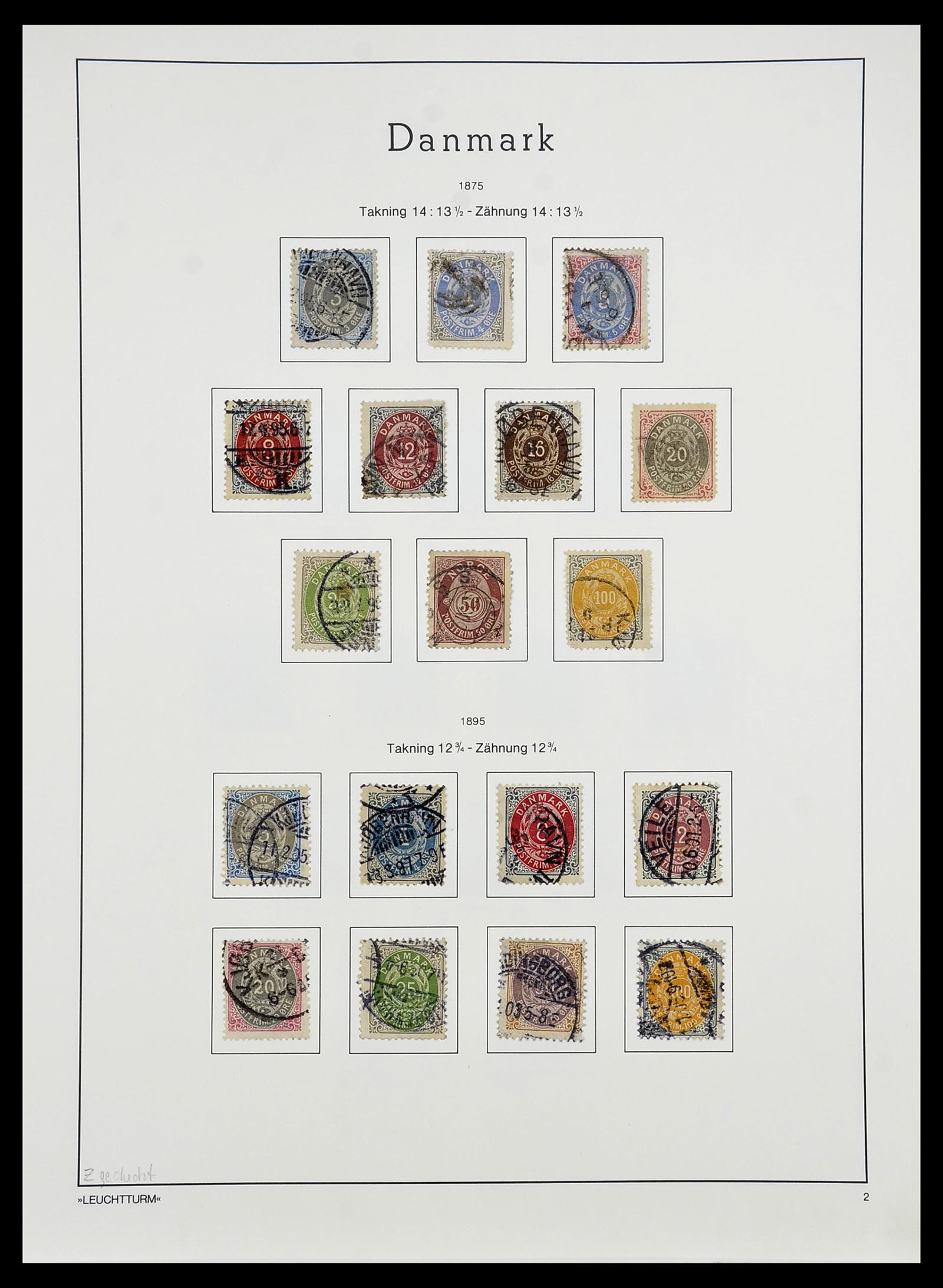 34167 010 - Postzegelverzameling 34167 Denemarken 1851-2004.