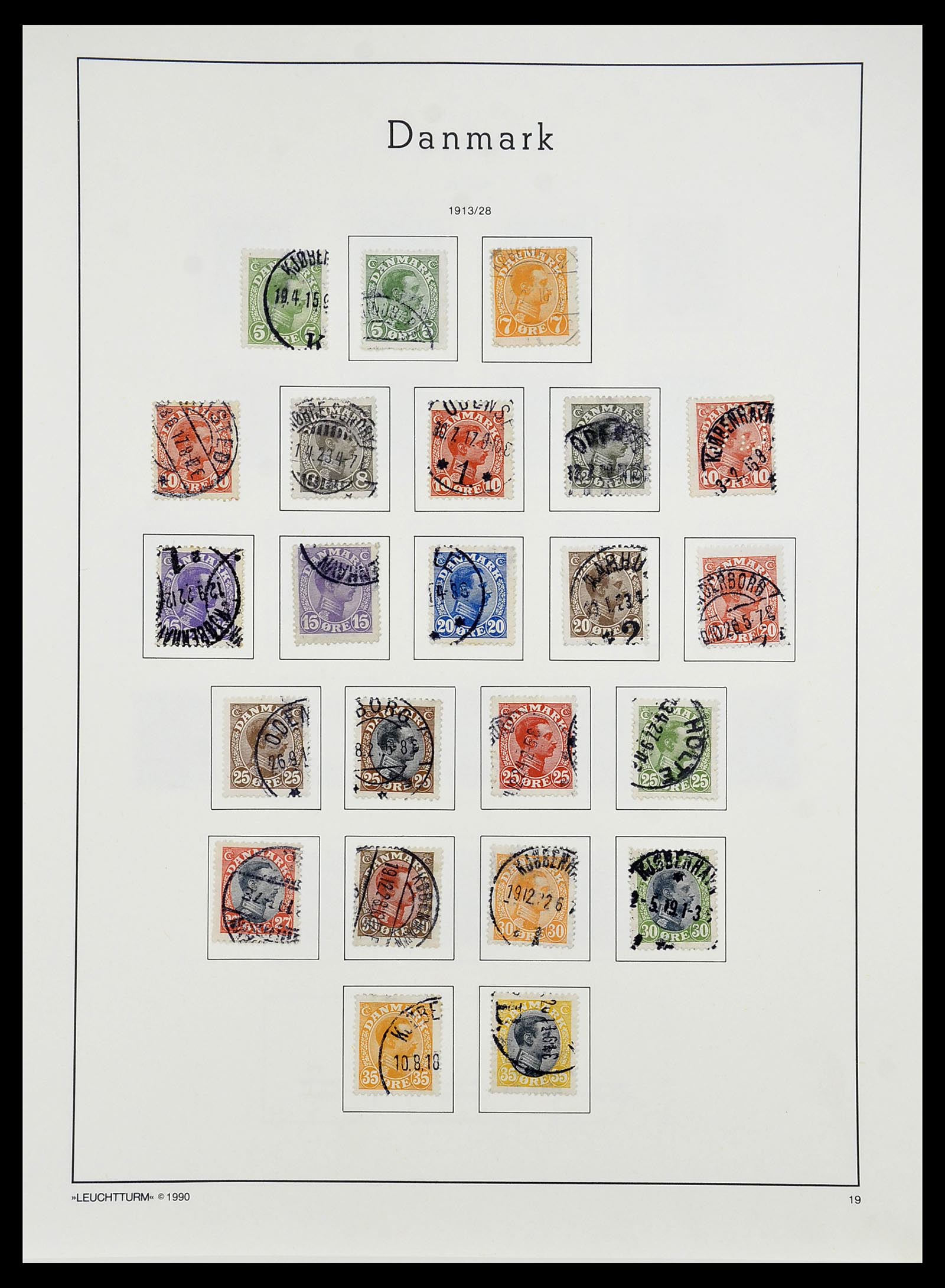 34167 017 - Postzegelverzameling 34167 Denemarken 1851-2004.