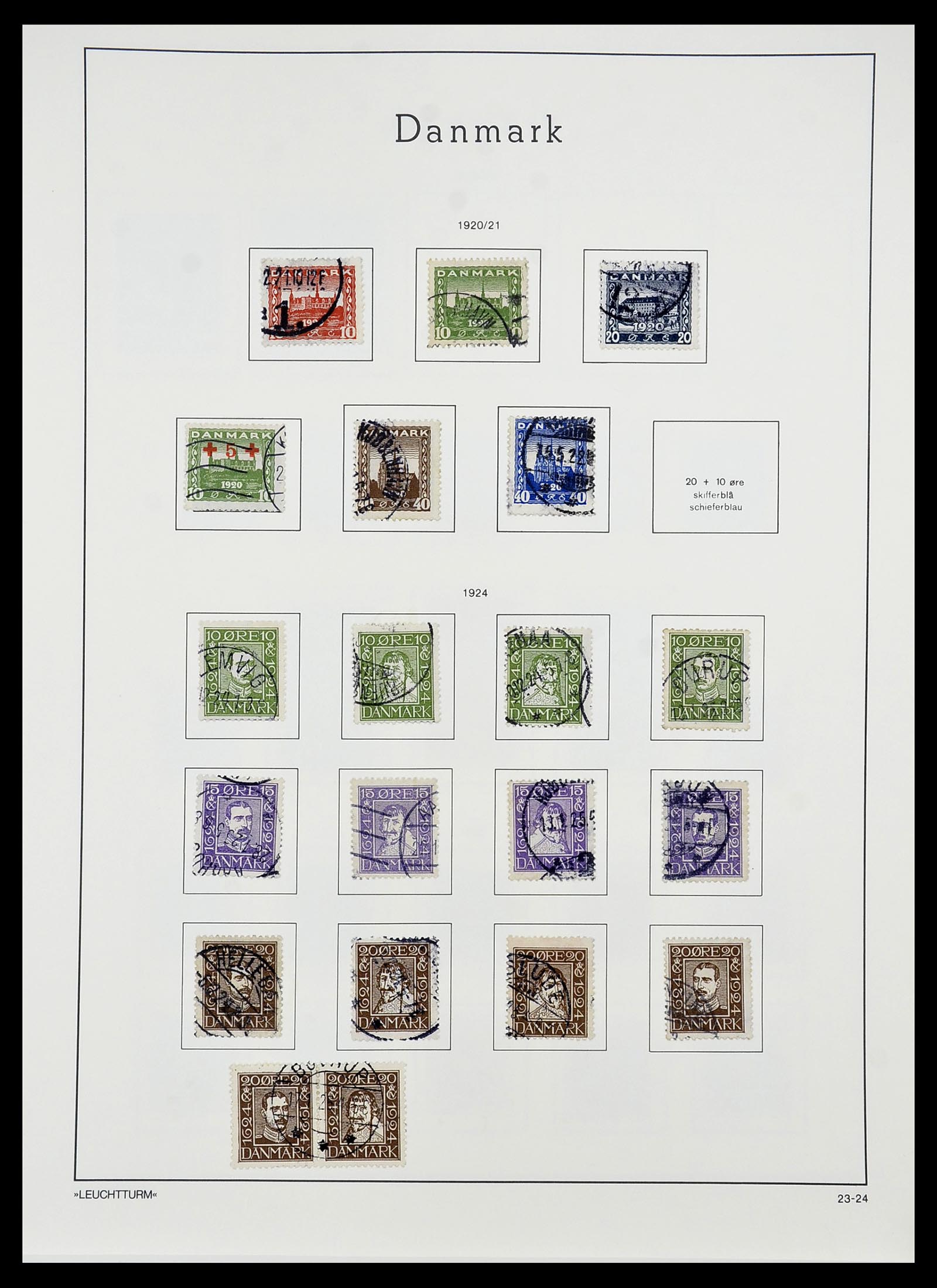 34167 020 - Postzegelverzameling 34167 Denemarken 1851-2004.