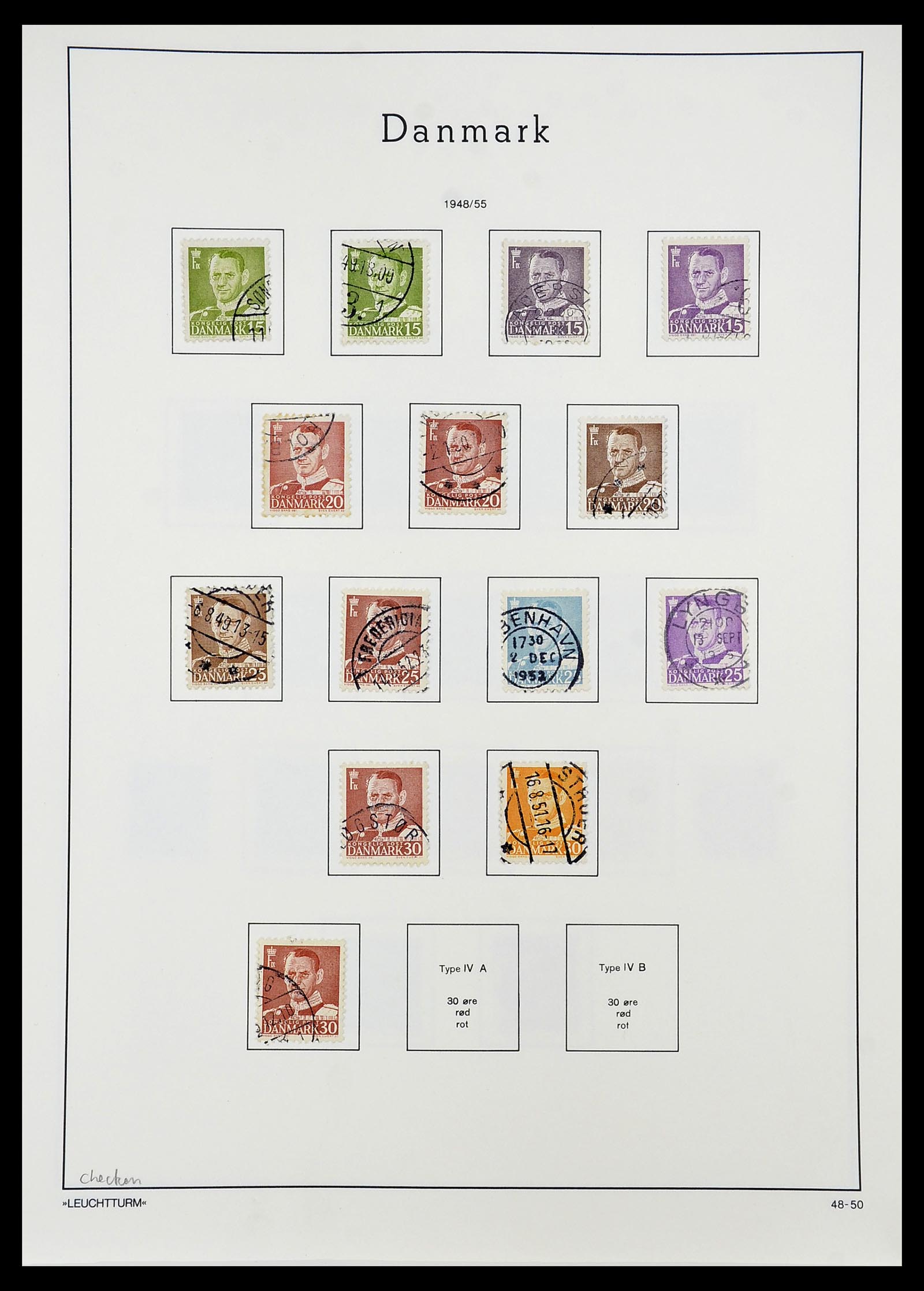 34167 030 - Postzegelverzameling 34167 Denemarken 1851-2004.