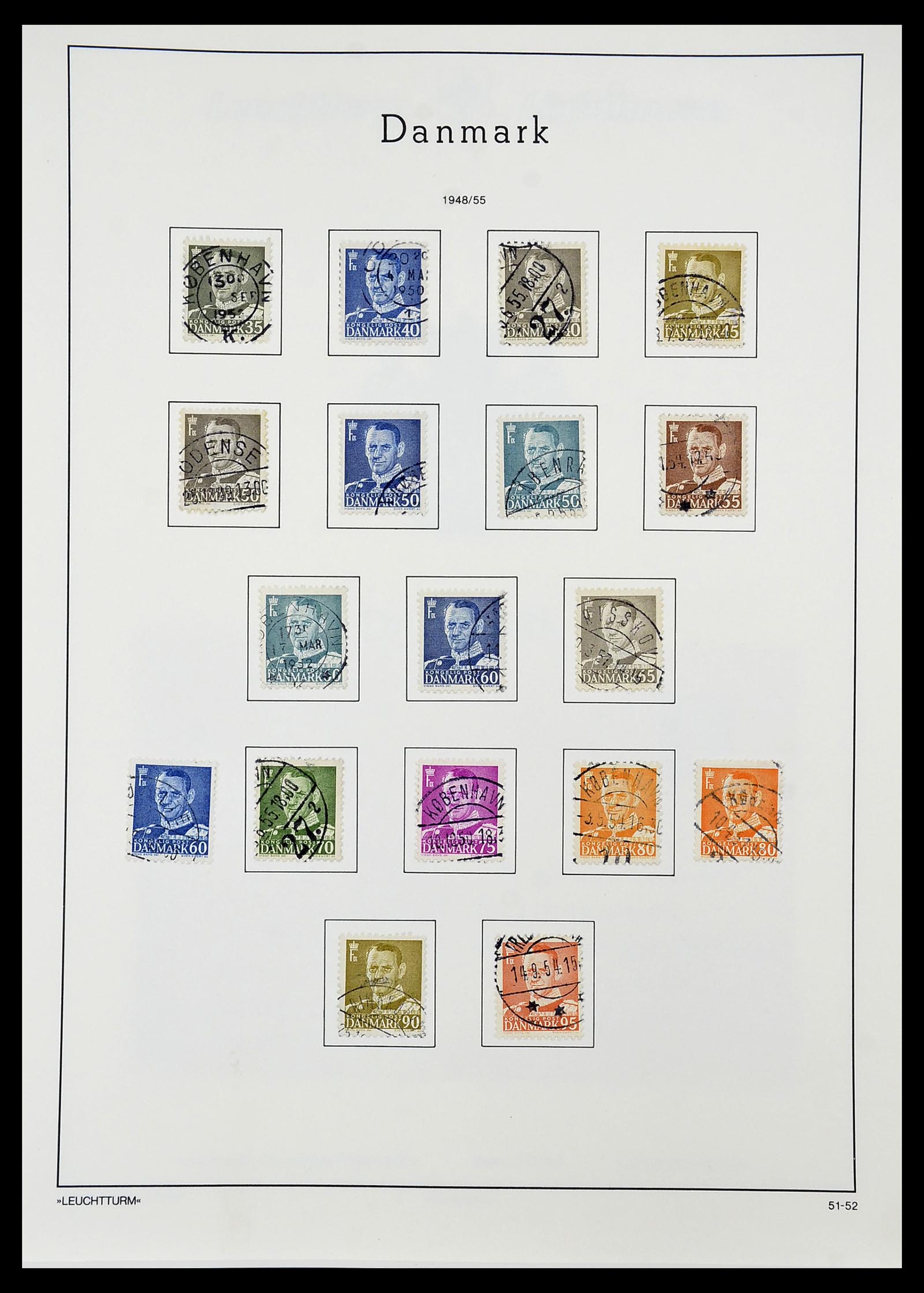34167 031 - Postzegelverzameling 34167 Denemarken 1851-2004.