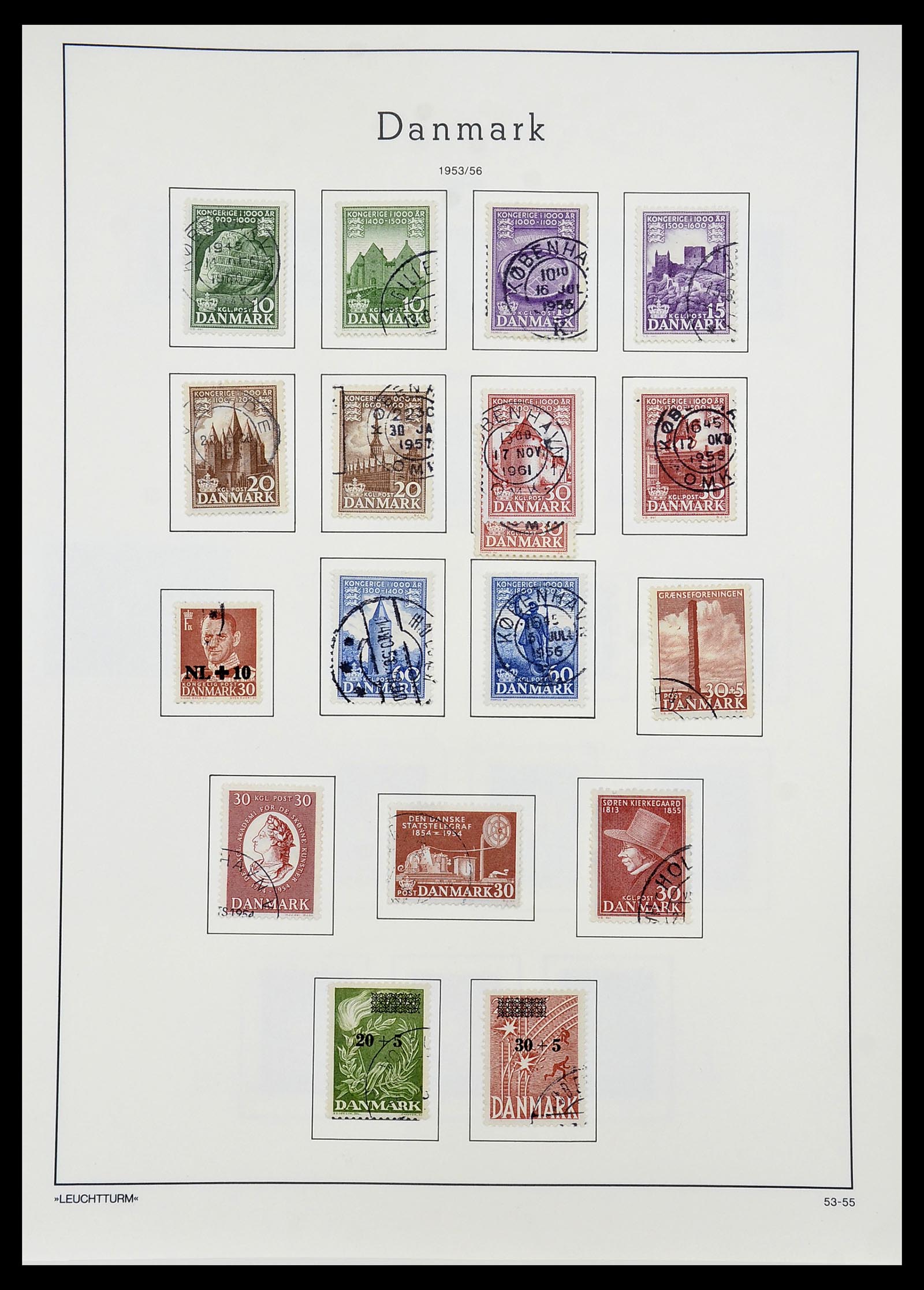 34167 033 - Postzegelverzameling 34167 Denemarken 1851-2004.