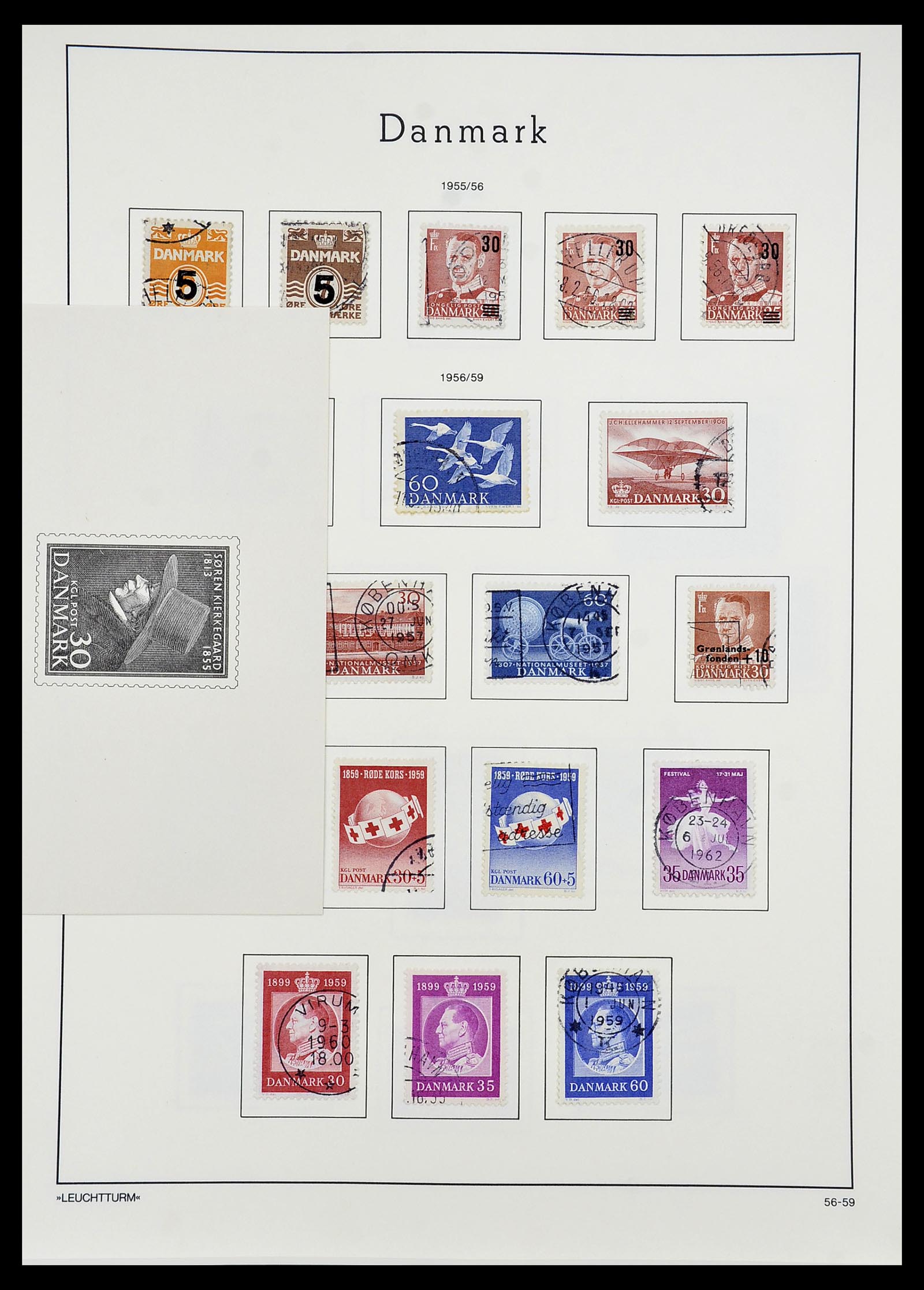 34167 034 - Postzegelverzameling 34167 Denemarken 1851-2004.