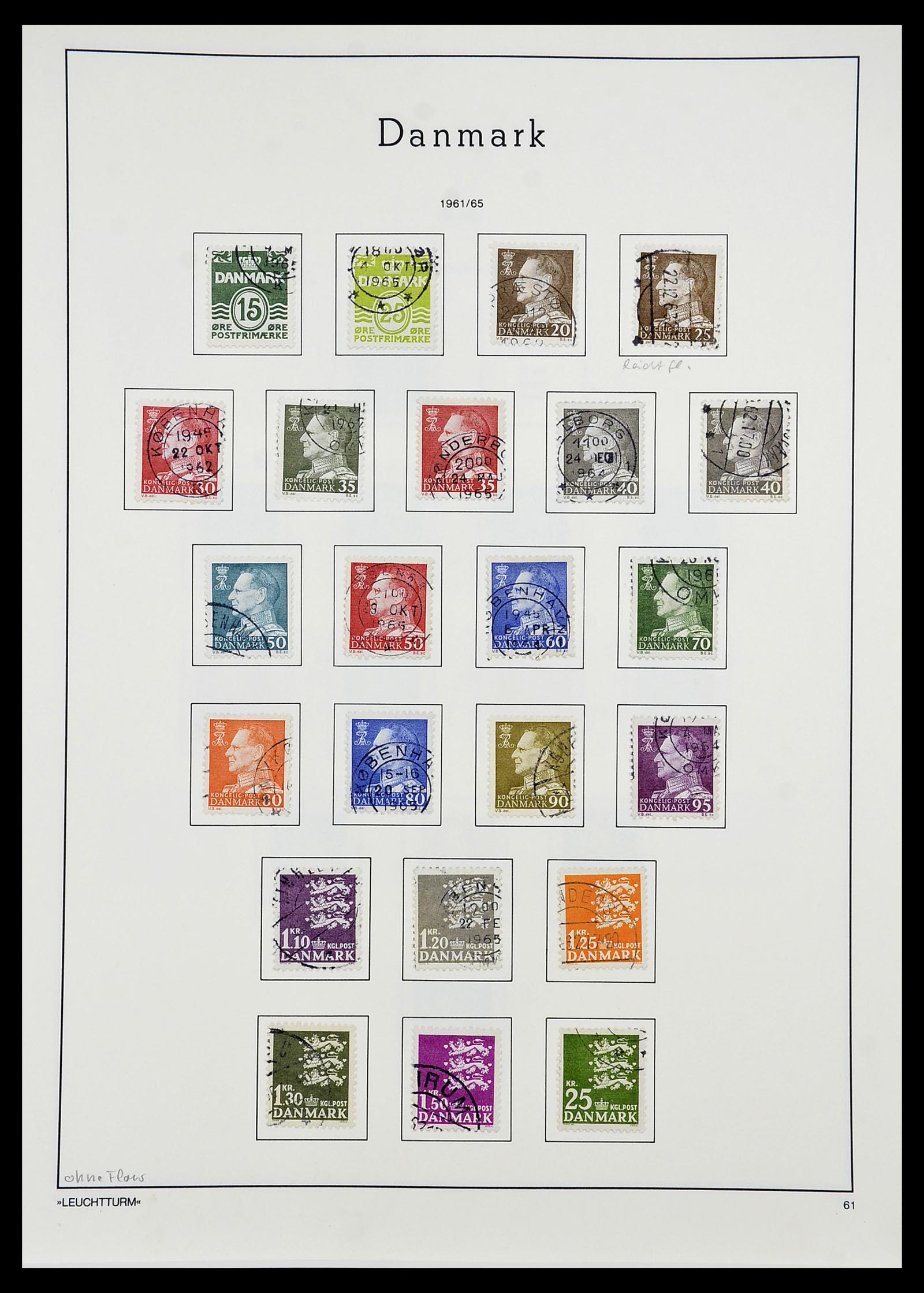 34167 036 - Postzegelverzameling 34167 Denemarken 1851-2004.