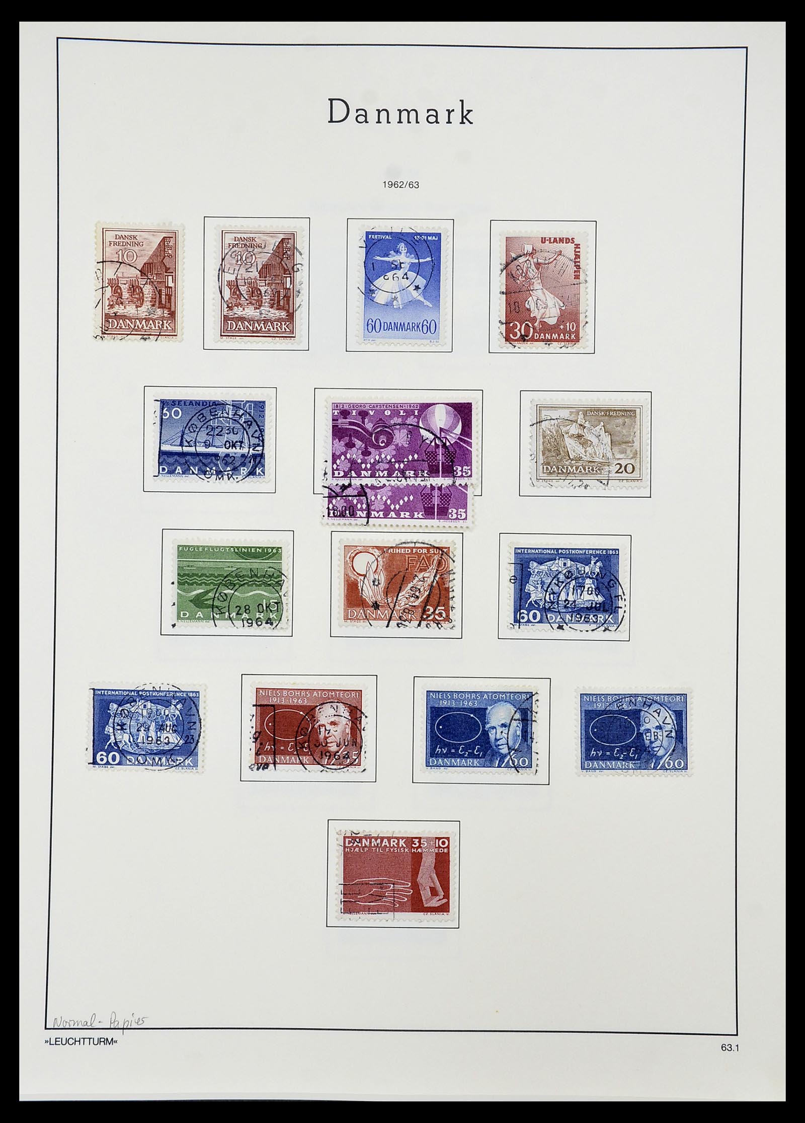 34167 038 - Postzegelverzameling 34167 Denemarken 1851-2004.