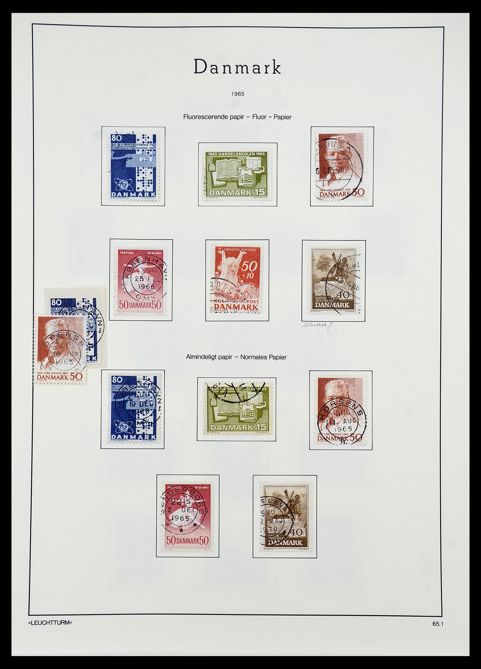34167 041 - Postzegelverzameling 34167 Denemarken 1851-2004.