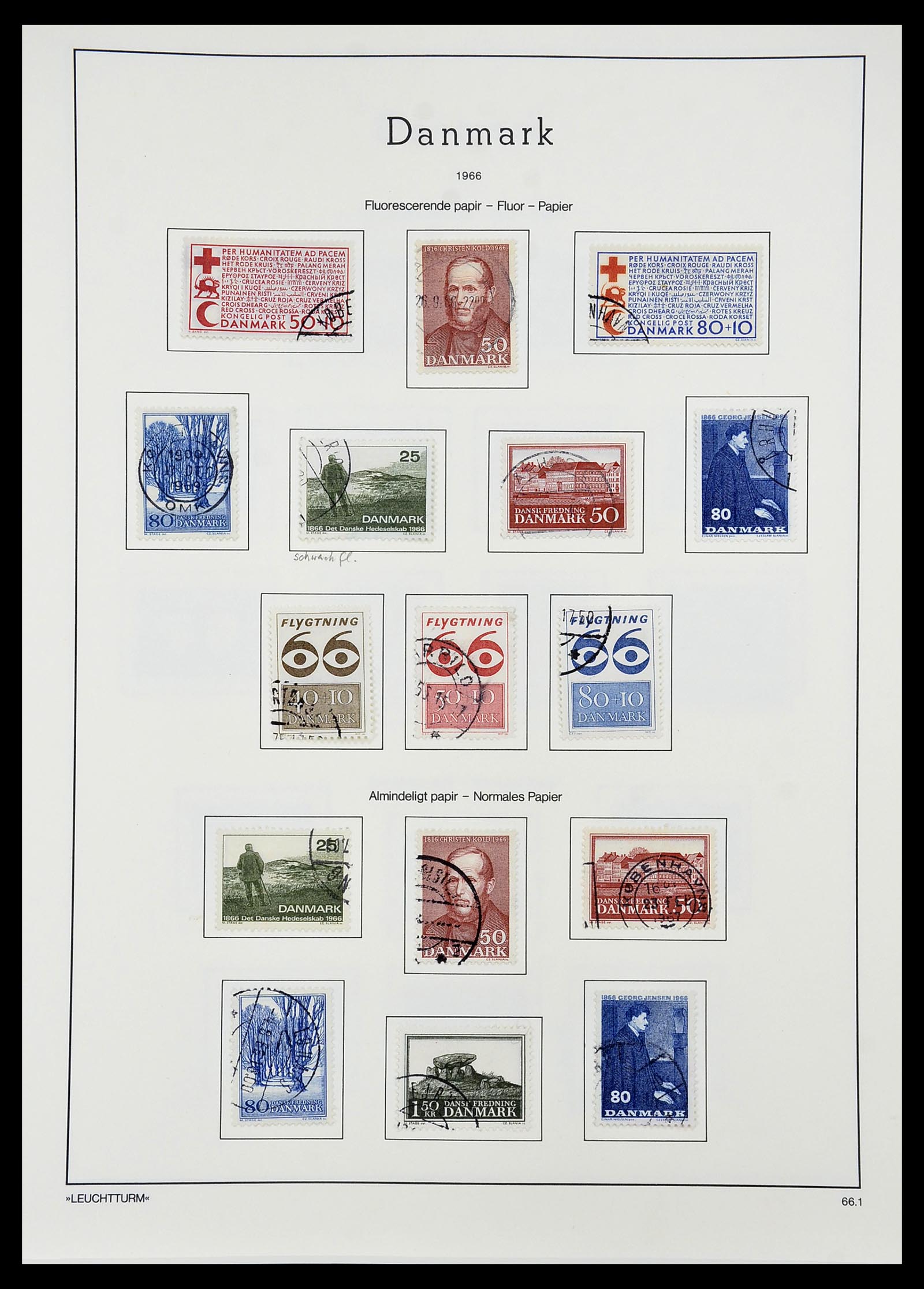 34167 042 - Postzegelverzameling 34167 Denemarken 1851-2004.
