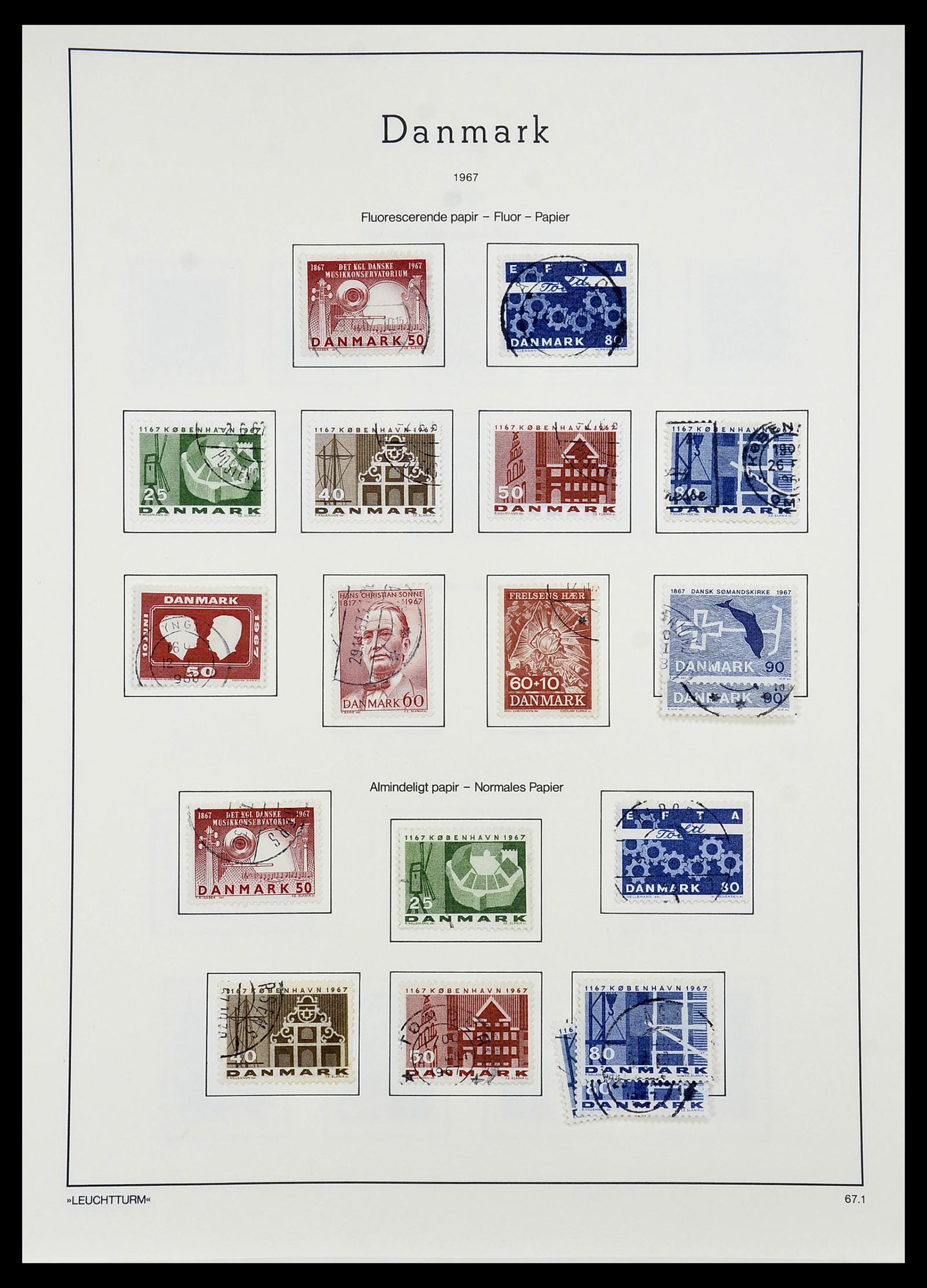 34167 043 - Postzegelverzameling 34167 Denemarken 1851-2004.