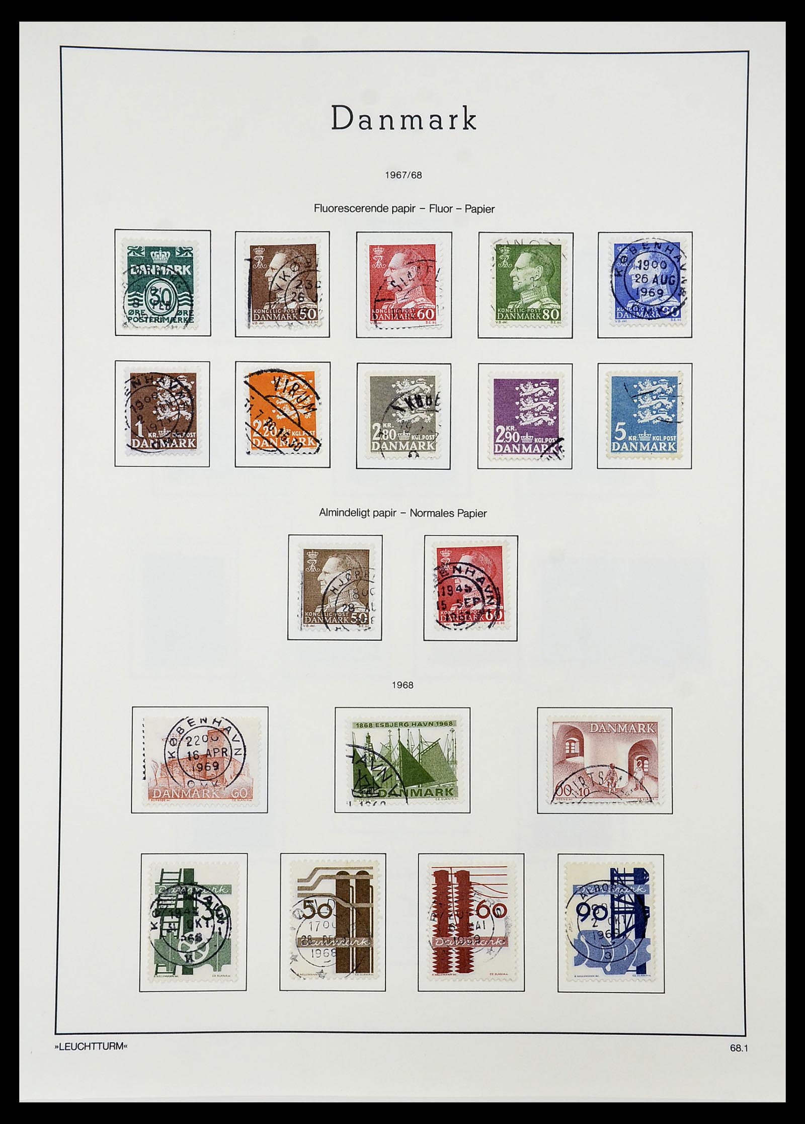 34167 044 - Postzegelverzameling 34167 Denemarken 1851-2004.
