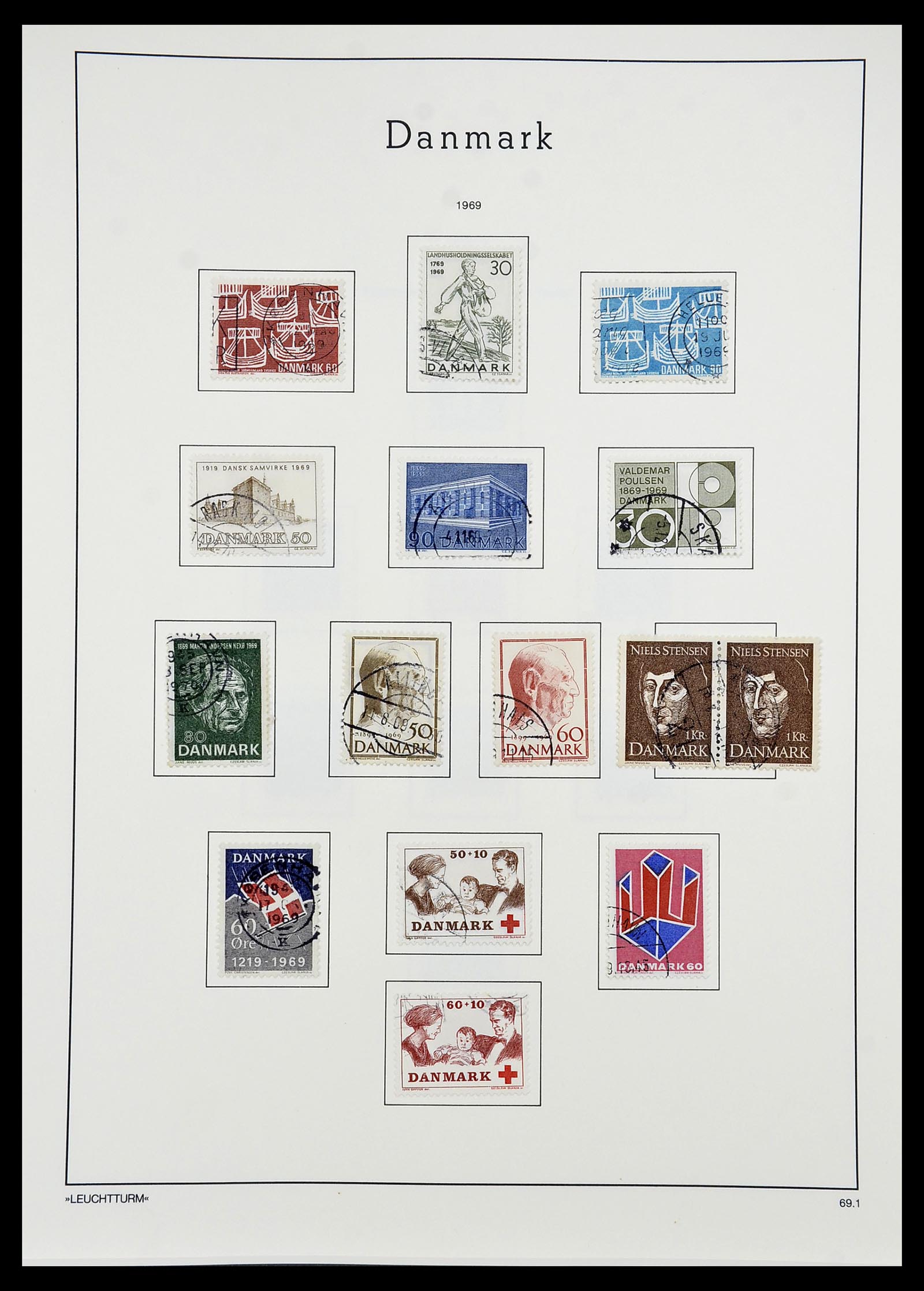 34167 045 - Postzegelverzameling 34167 Denemarken 1851-2004.