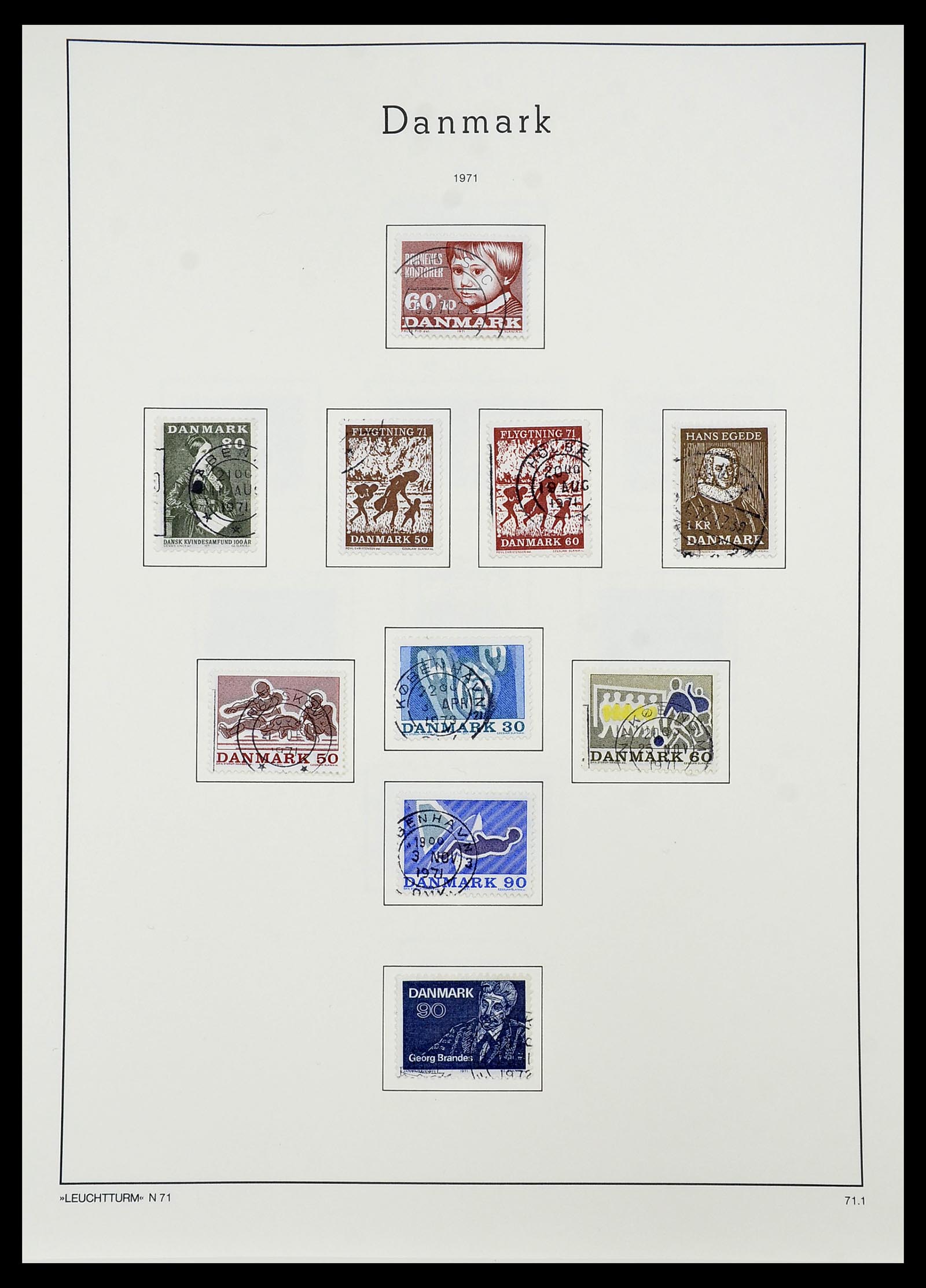 34167 048 - Postzegelverzameling 34167 Denemarken 1851-2004.