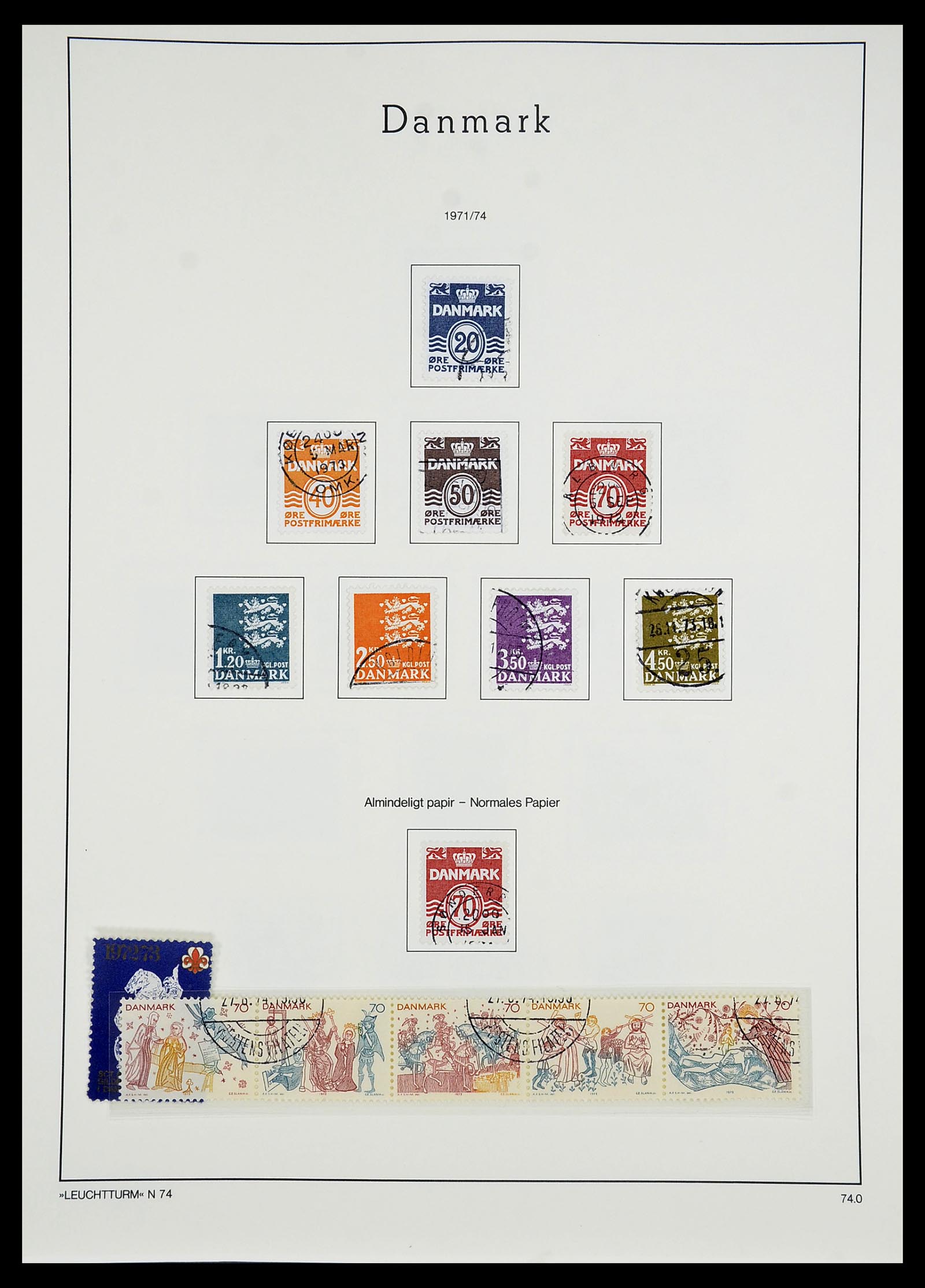 34167 052 - Postzegelverzameling 34167 Denemarken 1851-2004.