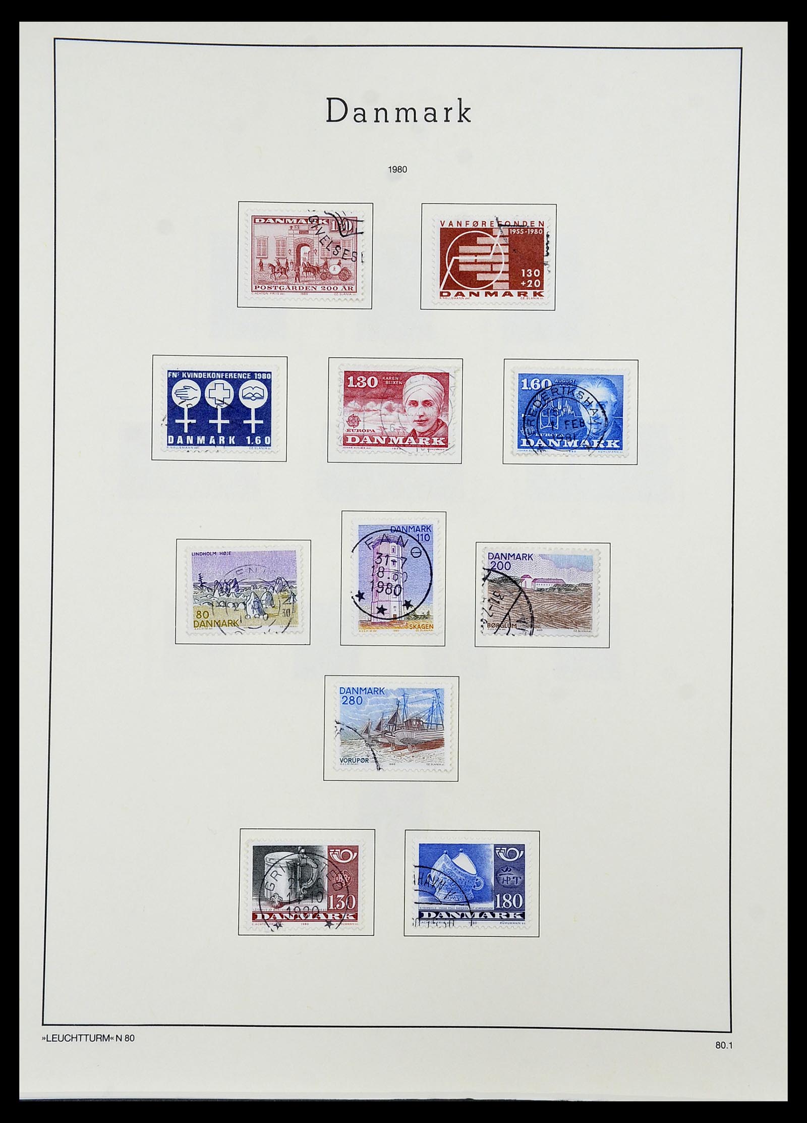 34167 067 - Postzegelverzameling 34167 Denemarken 1851-2004.