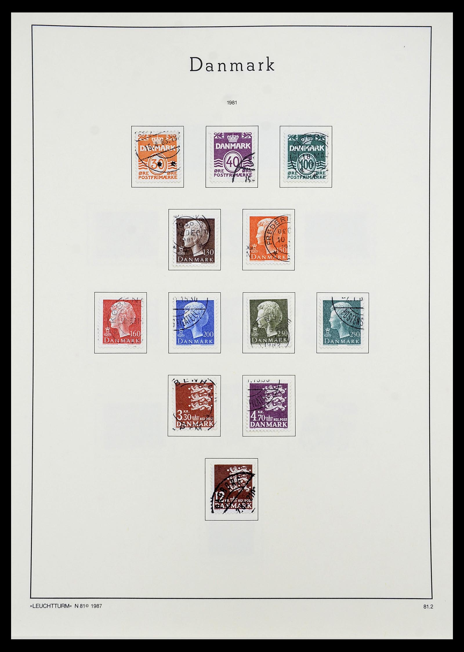 34167 070 - Postzegelverzameling 34167 Denemarken 1851-2004.