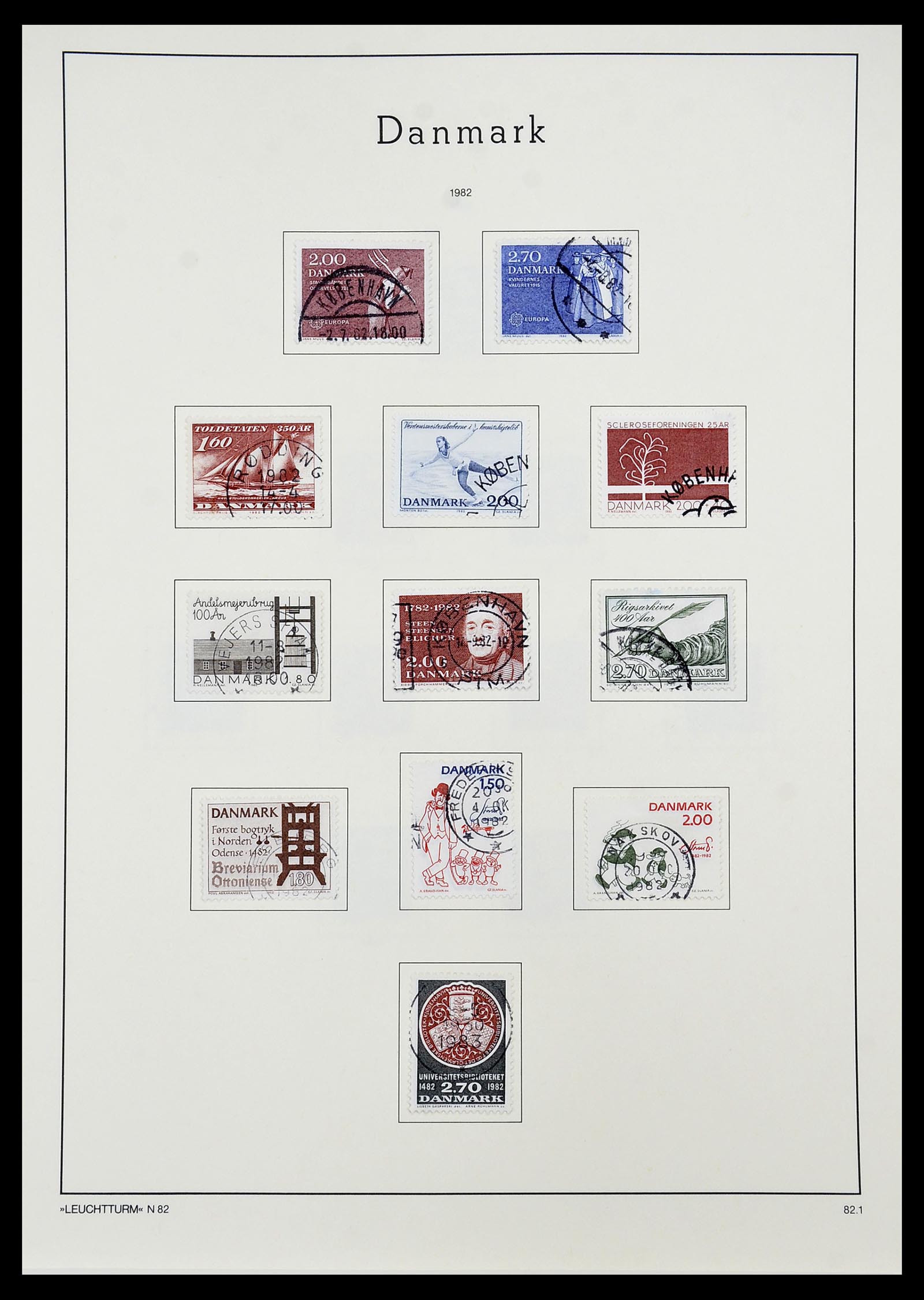 34167 071 - Postzegelverzameling 34167 Denemarken 1851-2004.