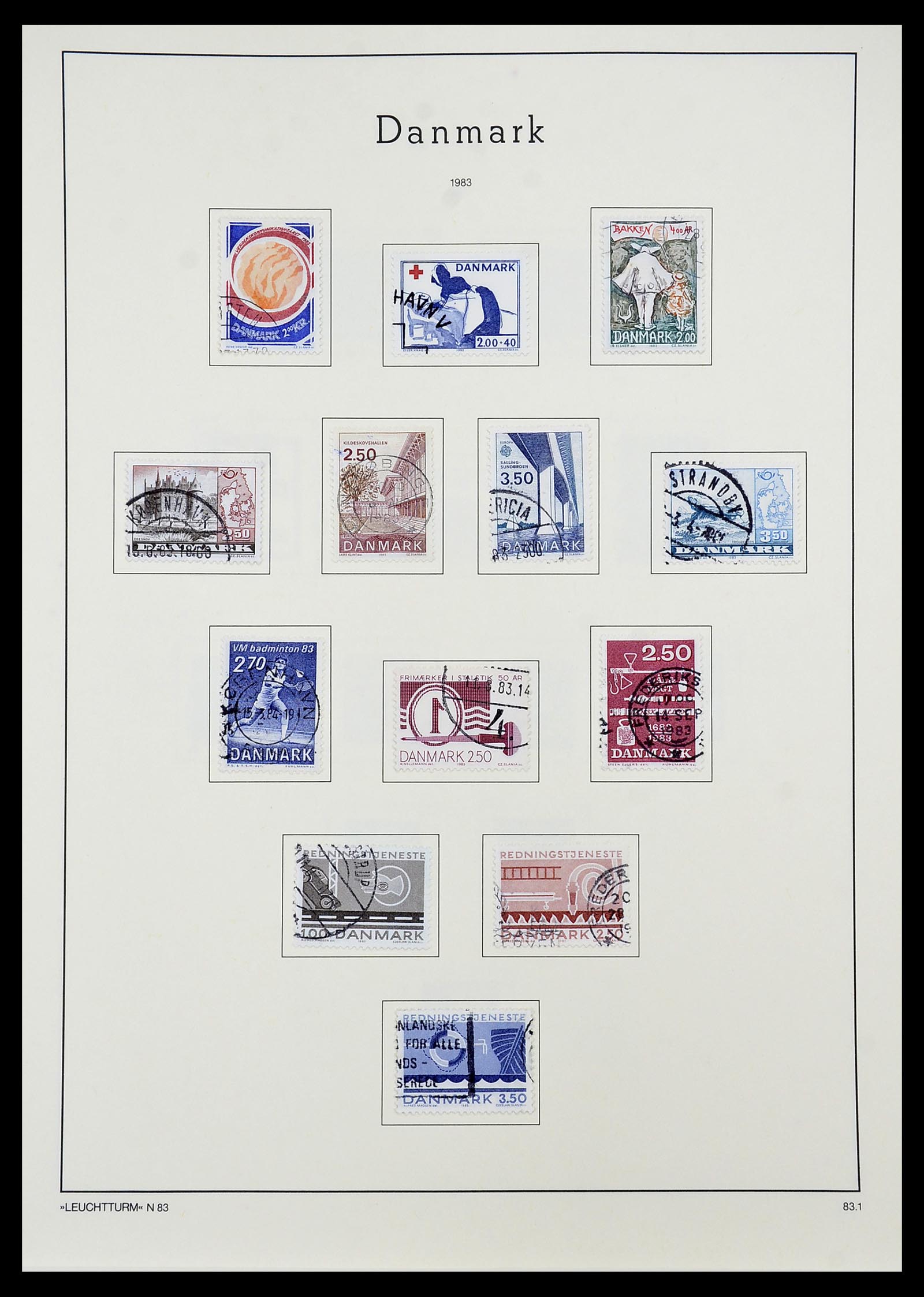 34167 073 - Postzegelverzameling 34167 Denemarken 1851-2004.