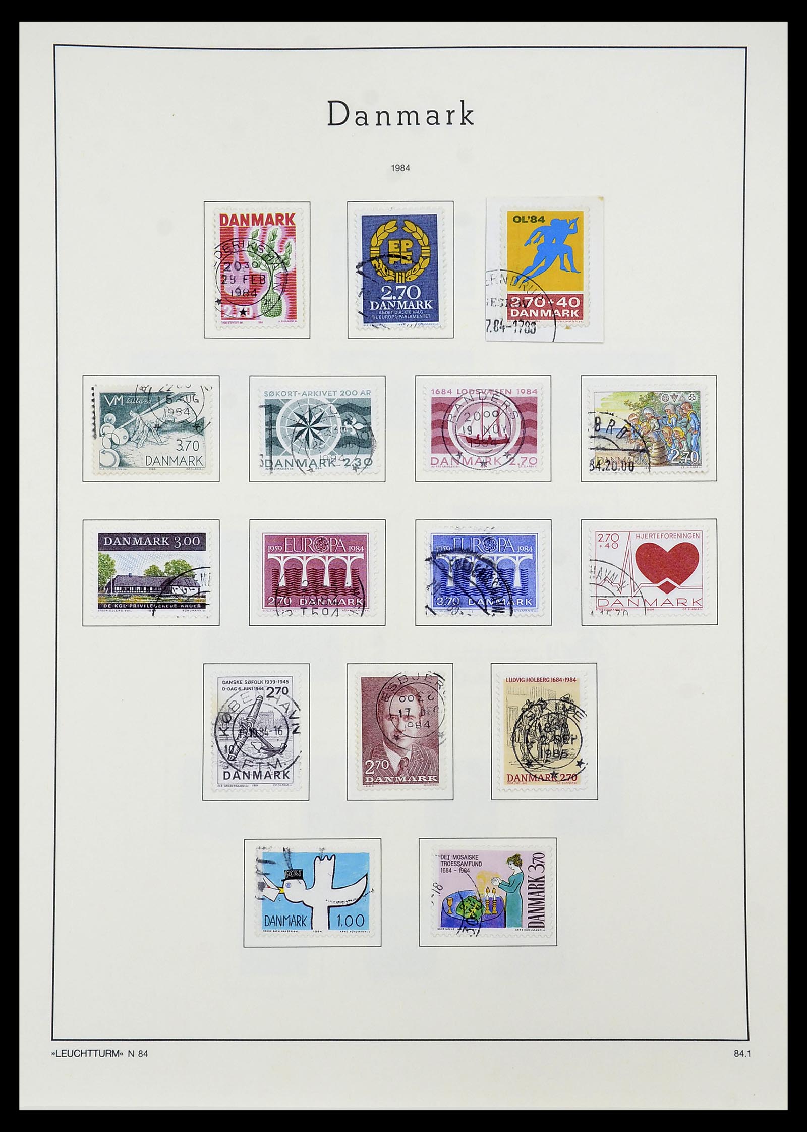 34167 075 - Postzegelverzameling 34167 Denemarken 1851-2004.