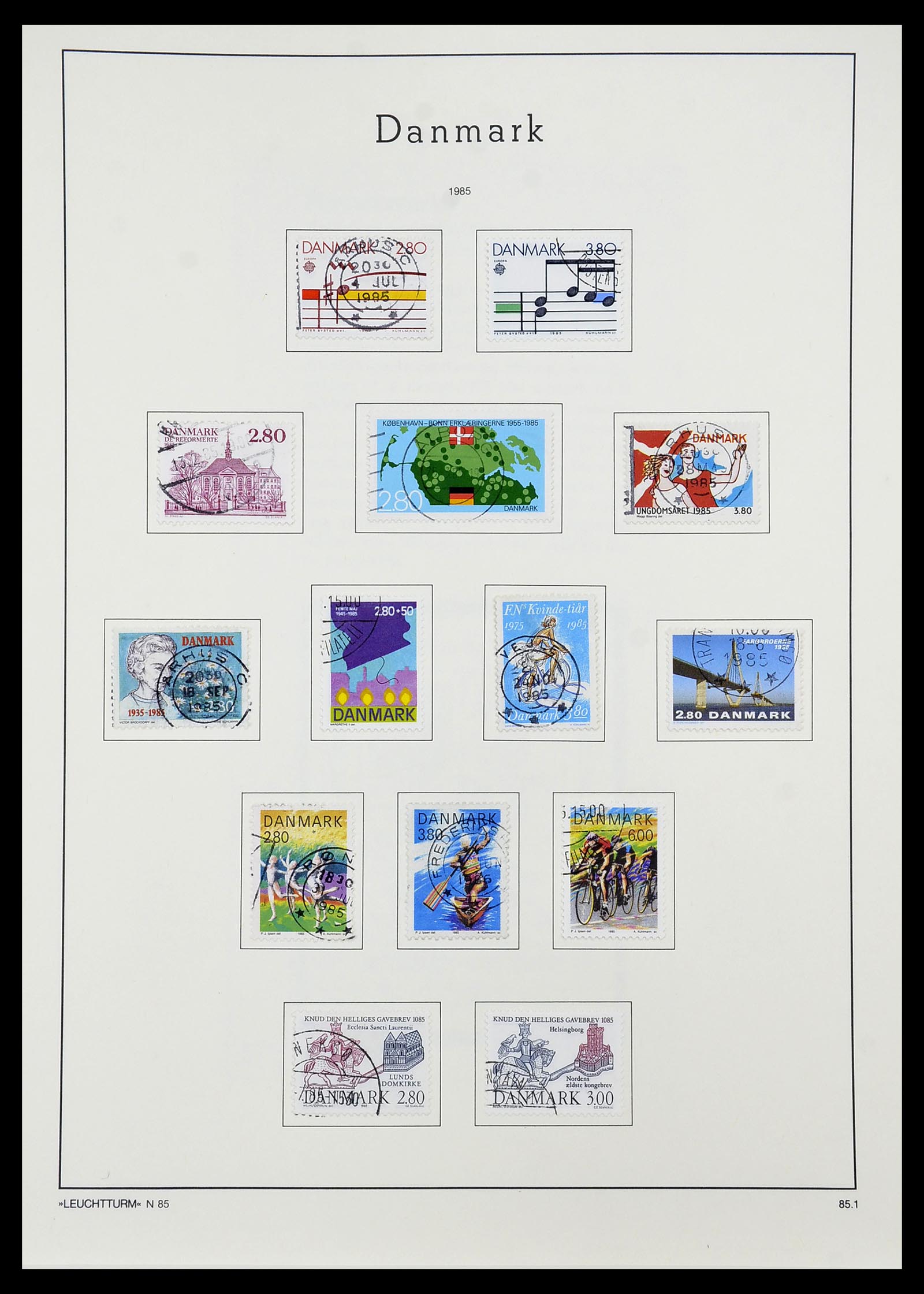 34167 077 - Postzegelverzameling 34167 Denemarken 1851-2004.