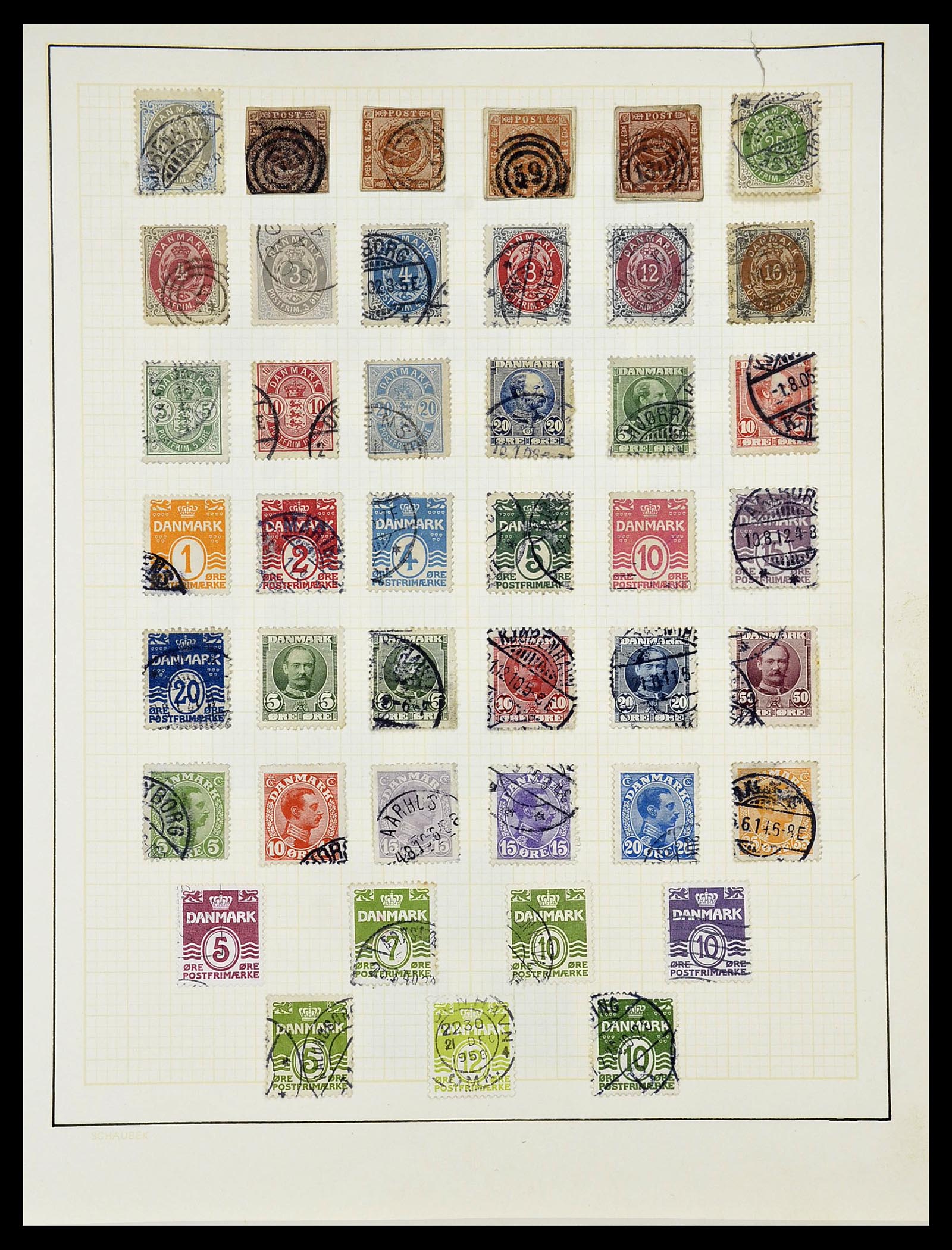 34167 141 - Postzegelverzameling 34167 Denemarken 1851-2004.