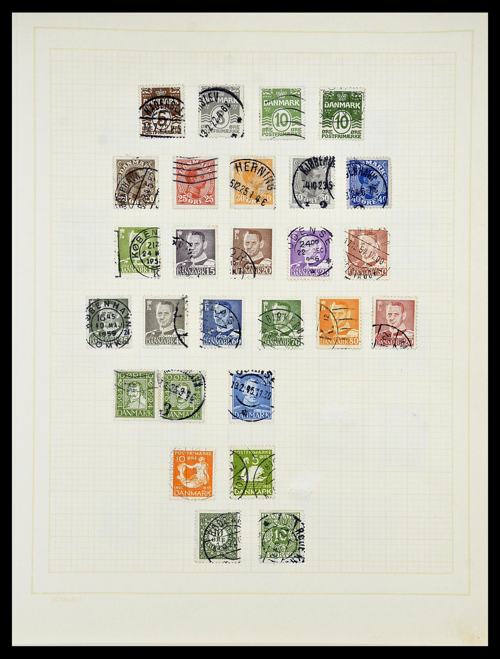 34167 142 - Postzegelverzameling 34167 Denemarken 1851-2004.
