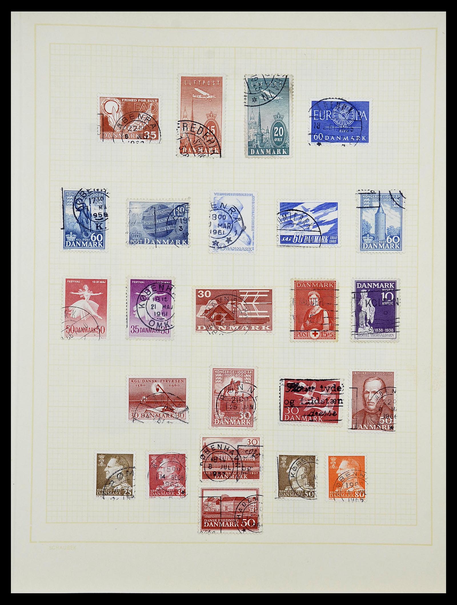 34167 143 - Stamp collection 34167 Denmark 1851-2004.