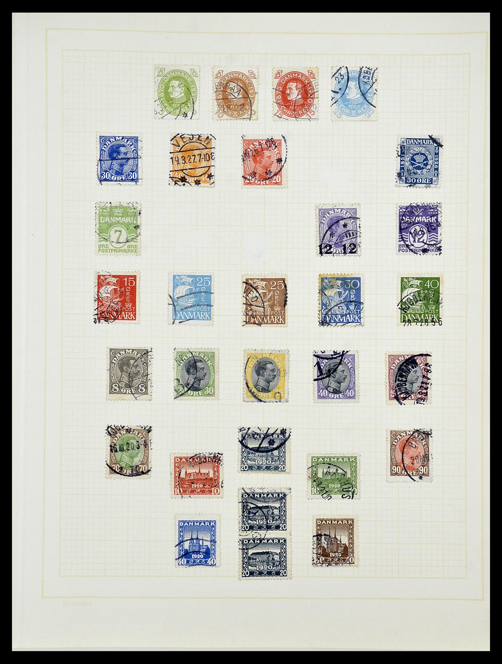 34167 144 - Stamp collection 34167 Denmark 1851-2004.